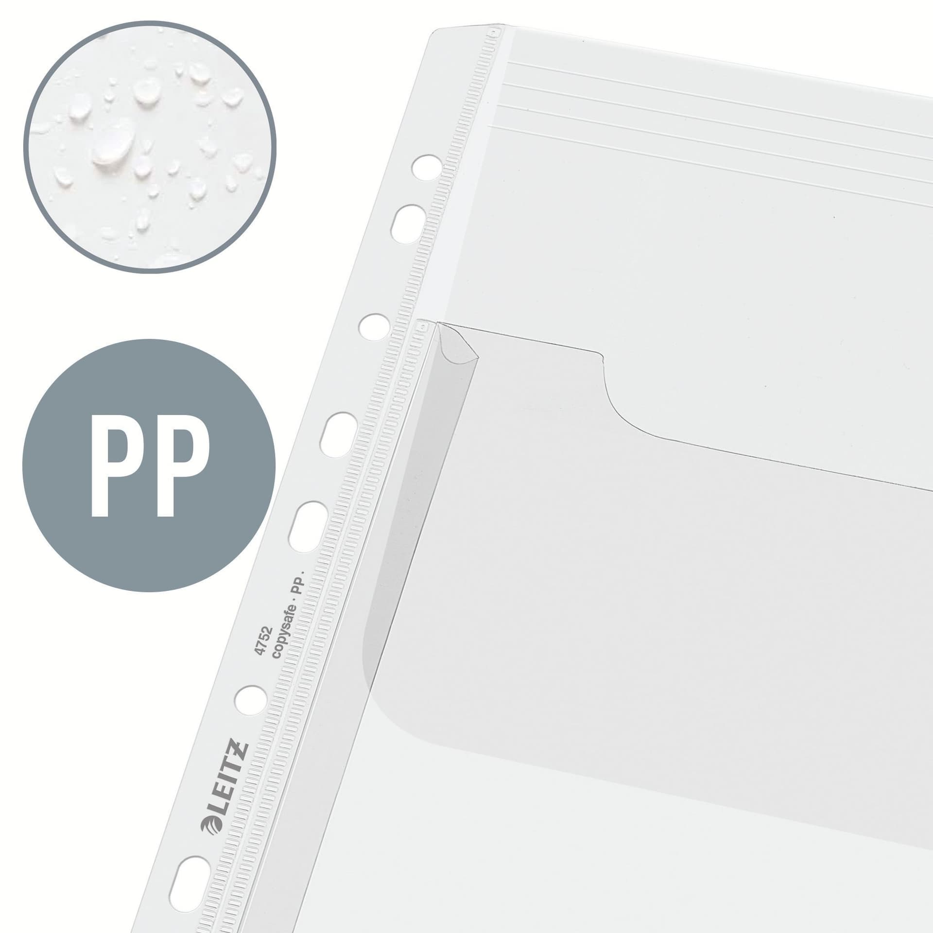 Harmonica showtas Leitz Premium met bovenklep copy safe PP A4  glashelder 5 stuks 5
