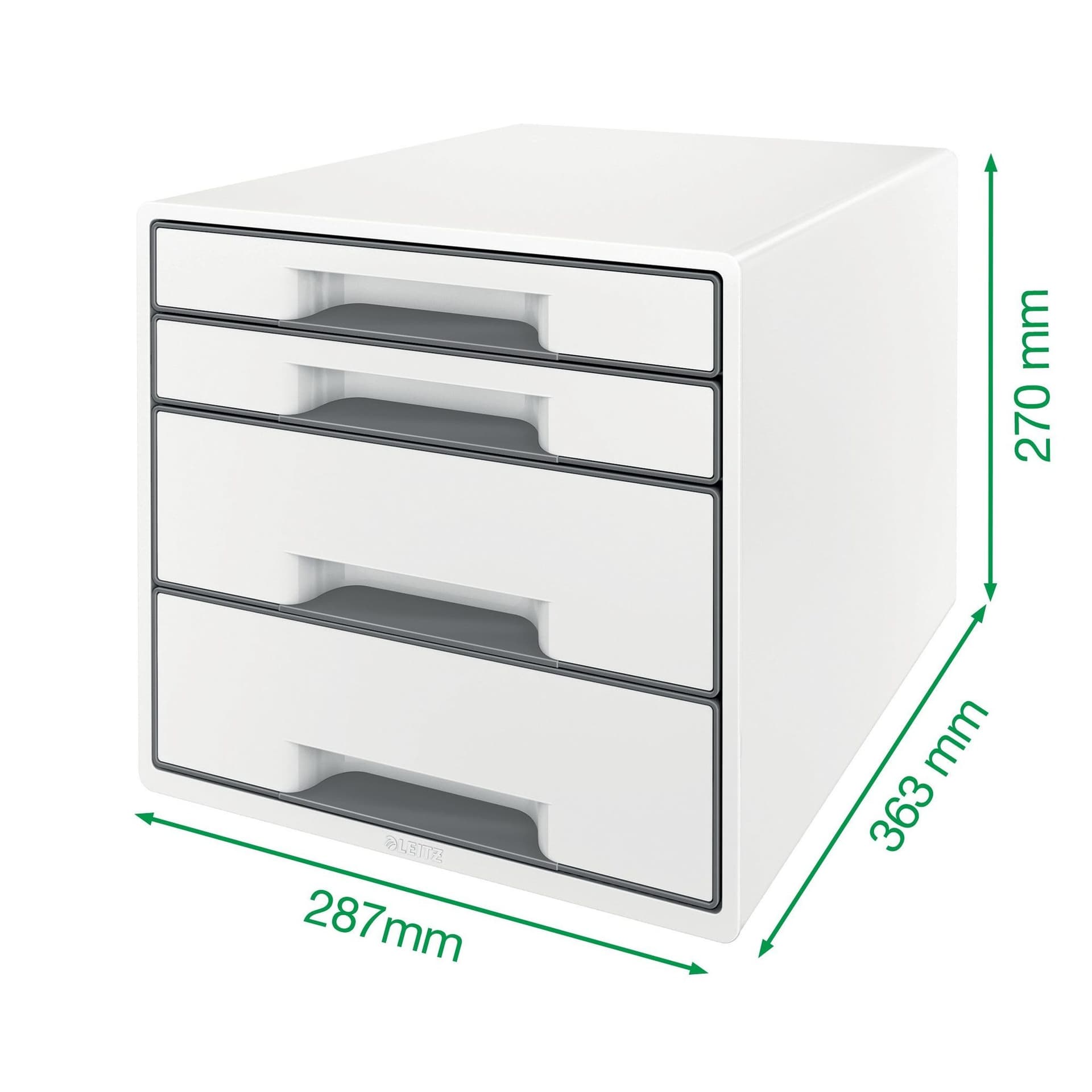 Ladenblok Leitz WOW CUBE A4 maxi 4 laden wit/grijs 4