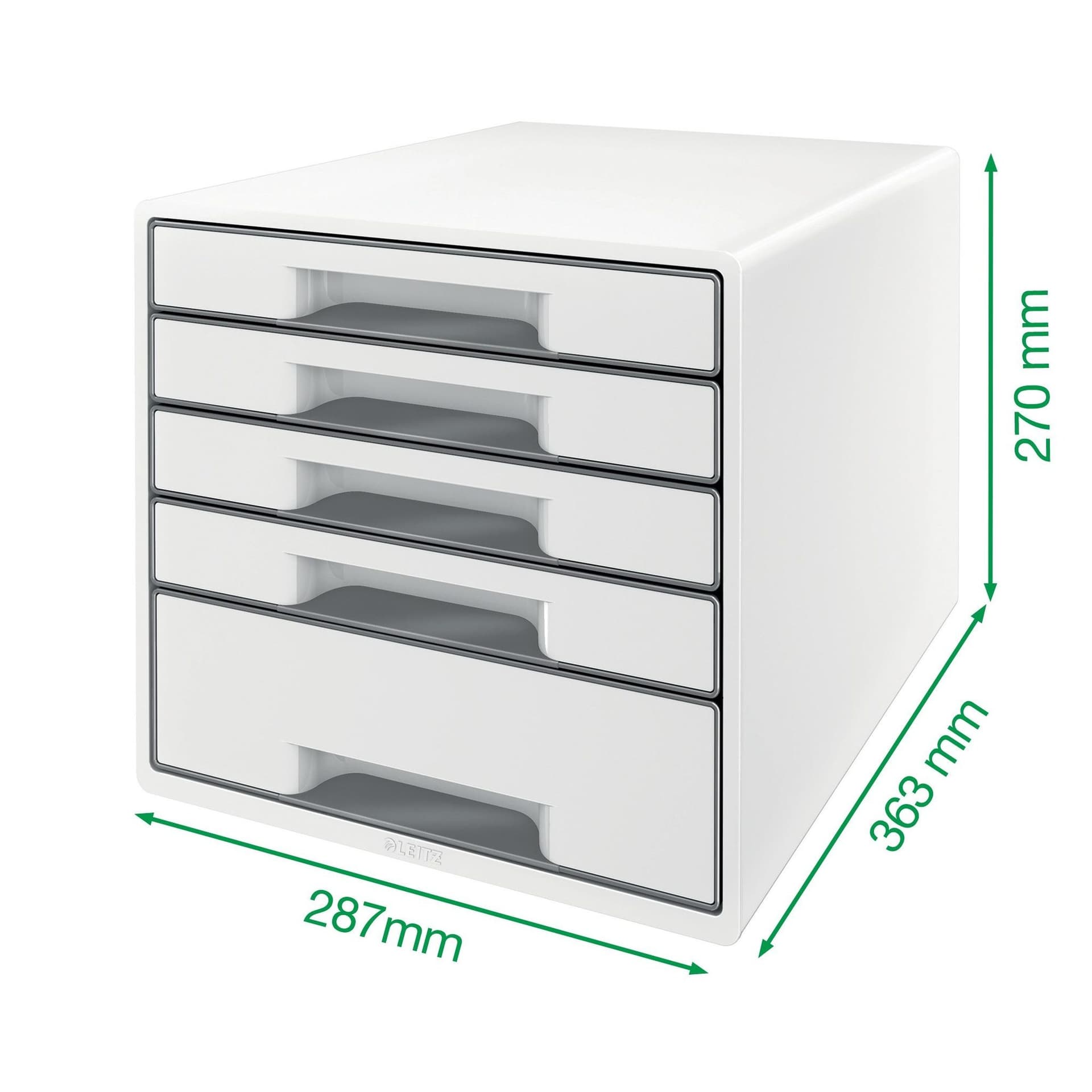 Ladenblok Leitz WoW 5 laden wit/paars 3
