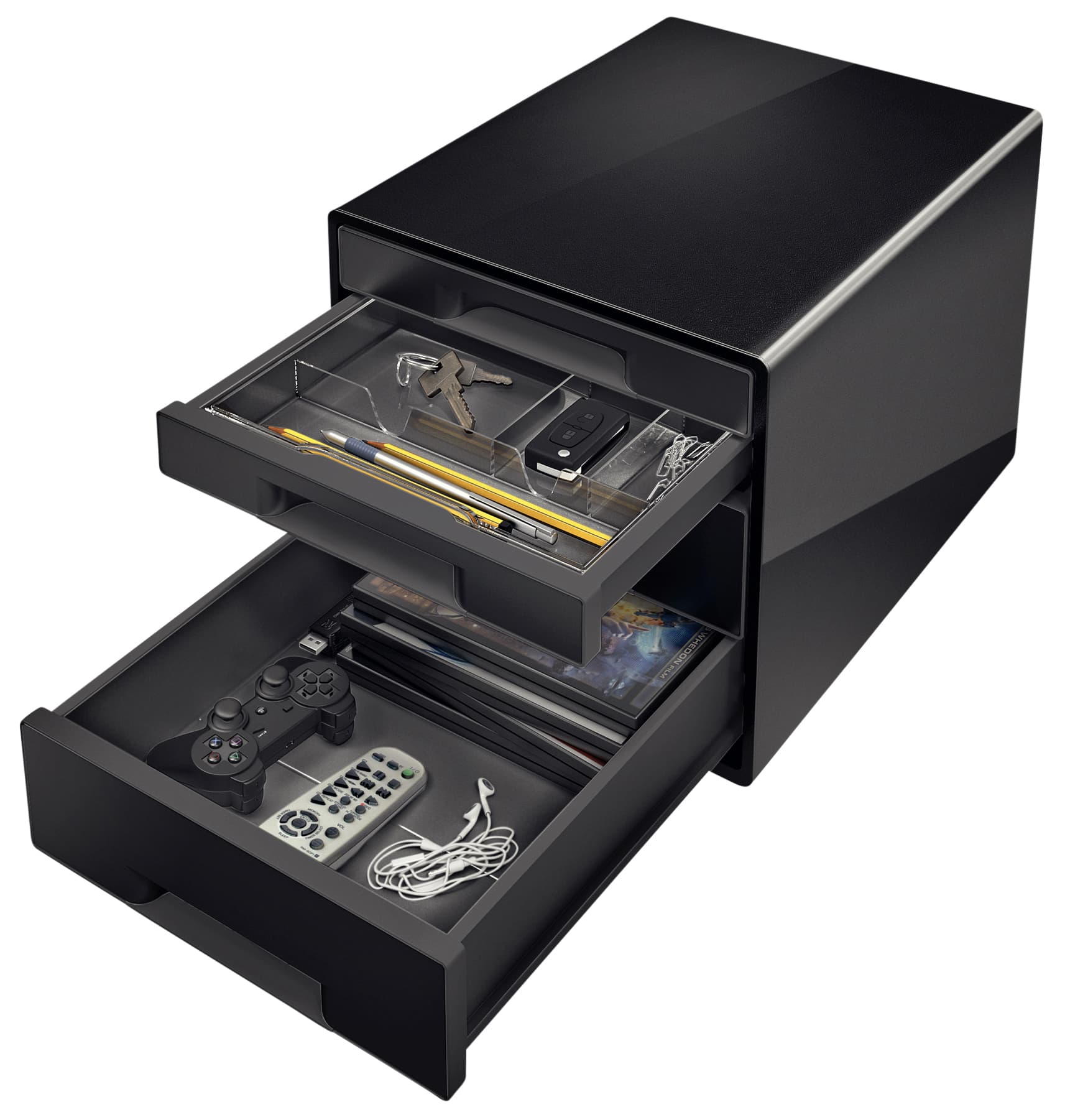 Ladenblok Leitz WOW CUBE A4 maxi 4 laden zwart 2