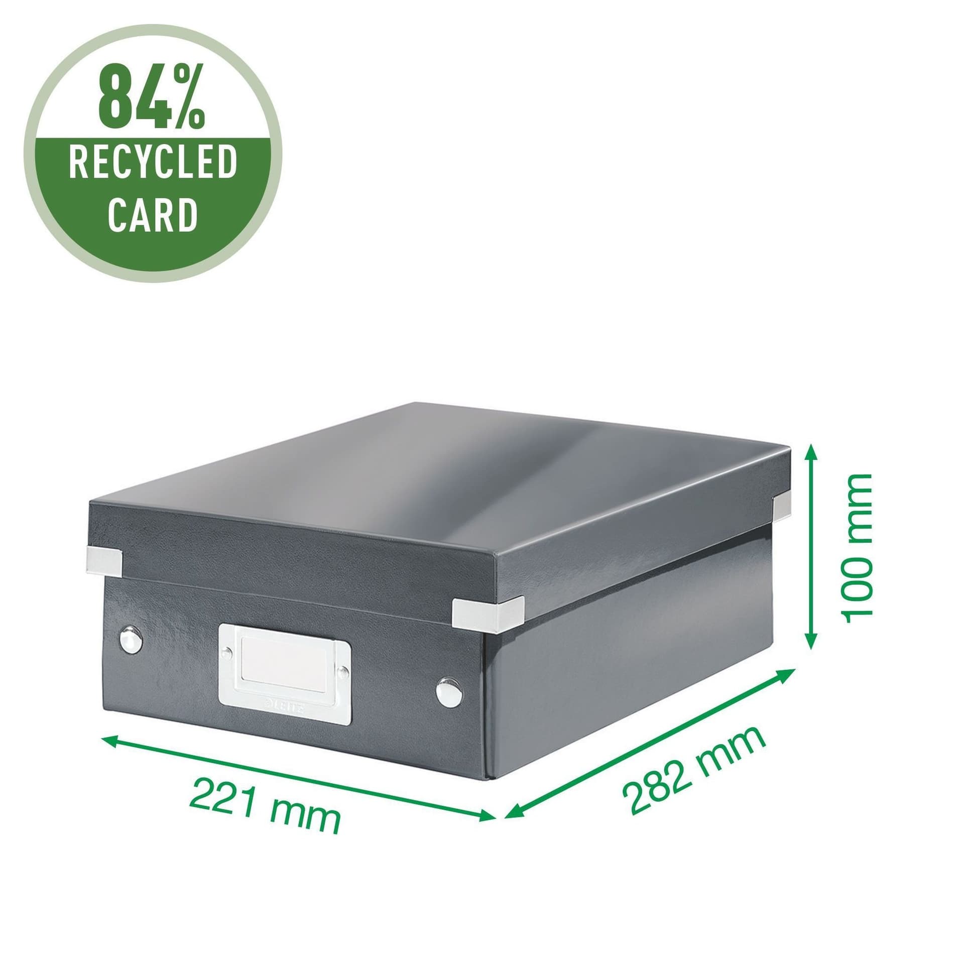 Sorteerbox Leitz WOW Click & Store 220x100x282mm gerecycled karton wit 4