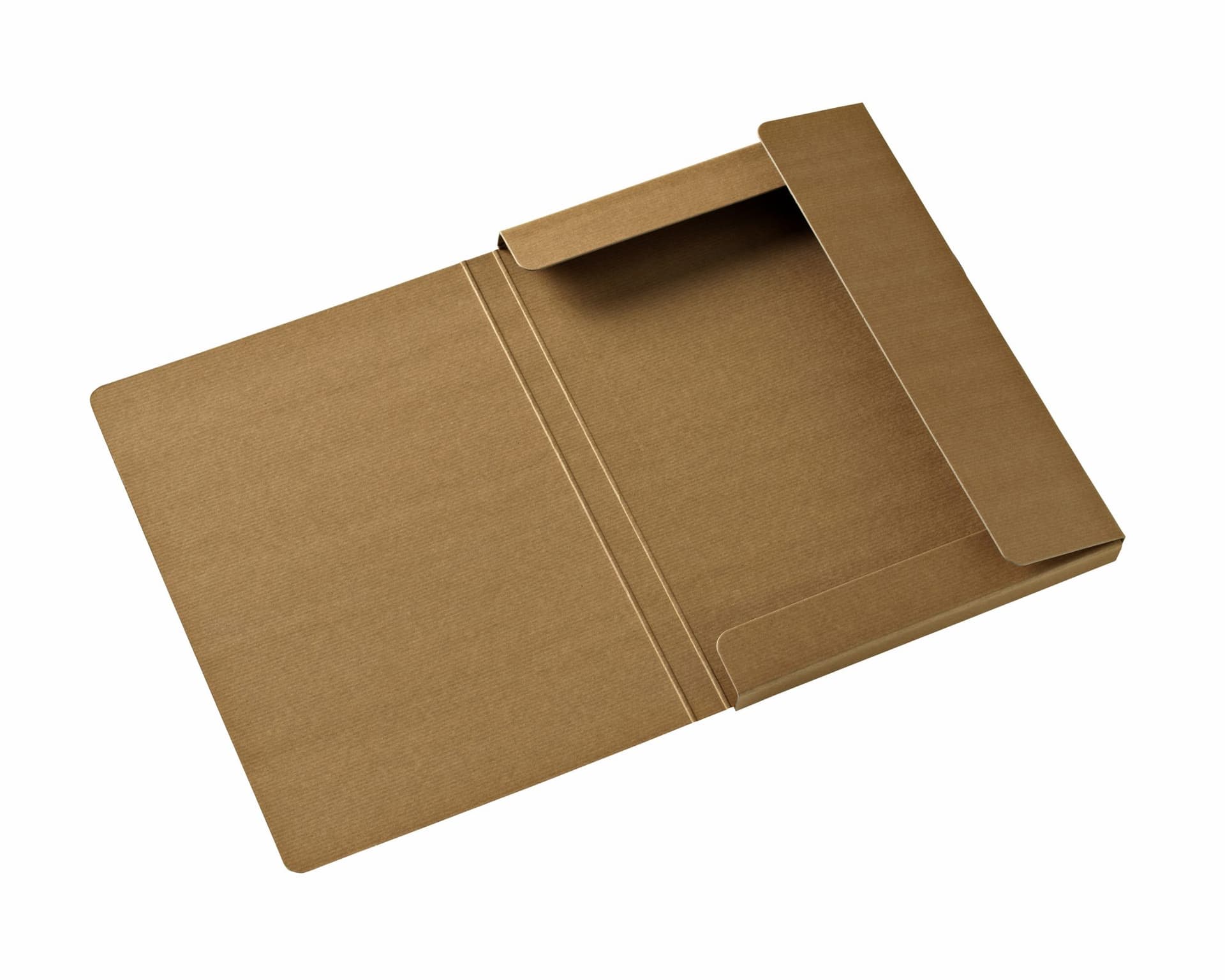 Elastobox Kraft Line A4 3 kleppen bruin 2