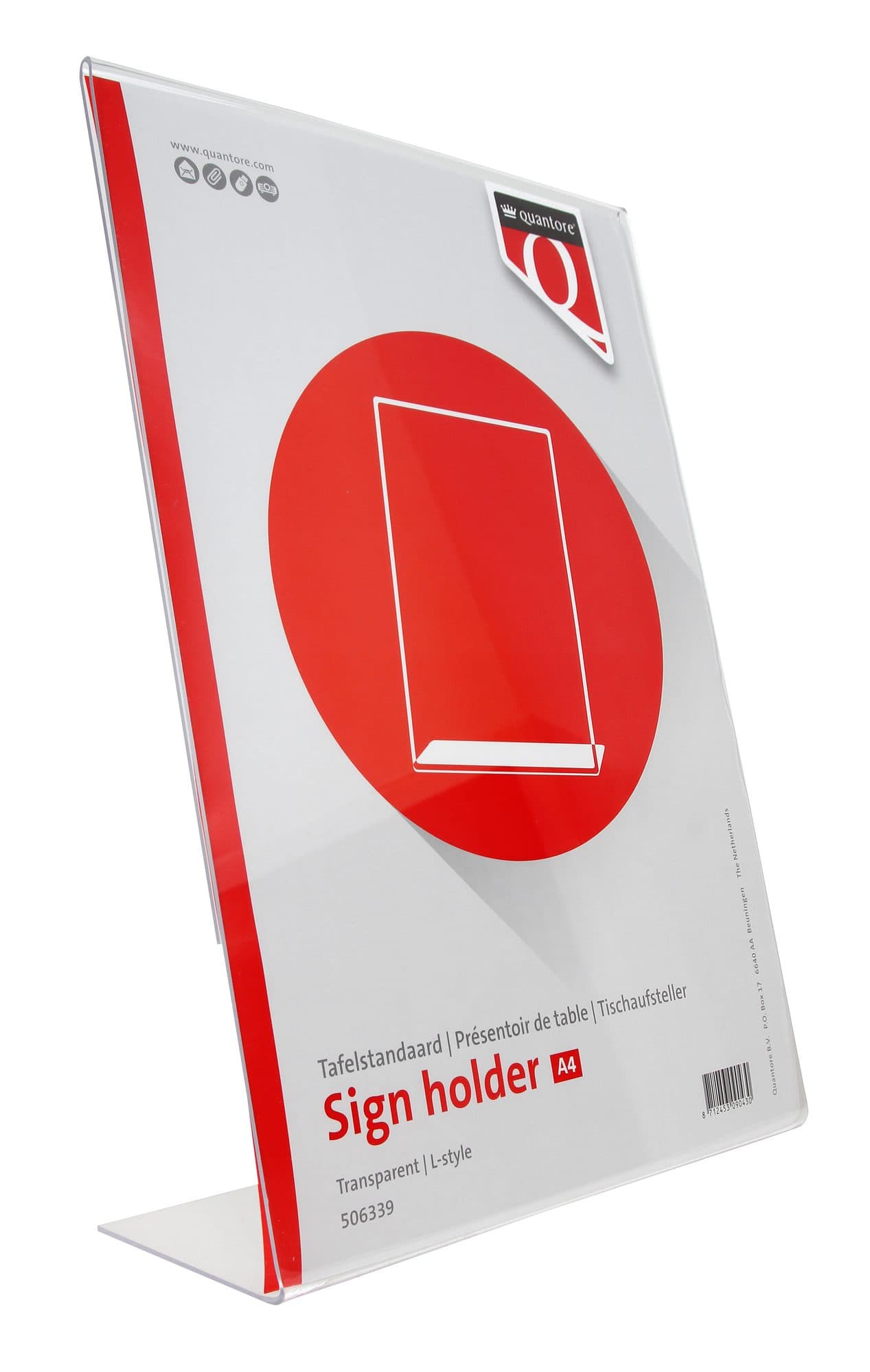 Kaarthouder Quantore A4 L-staand 2