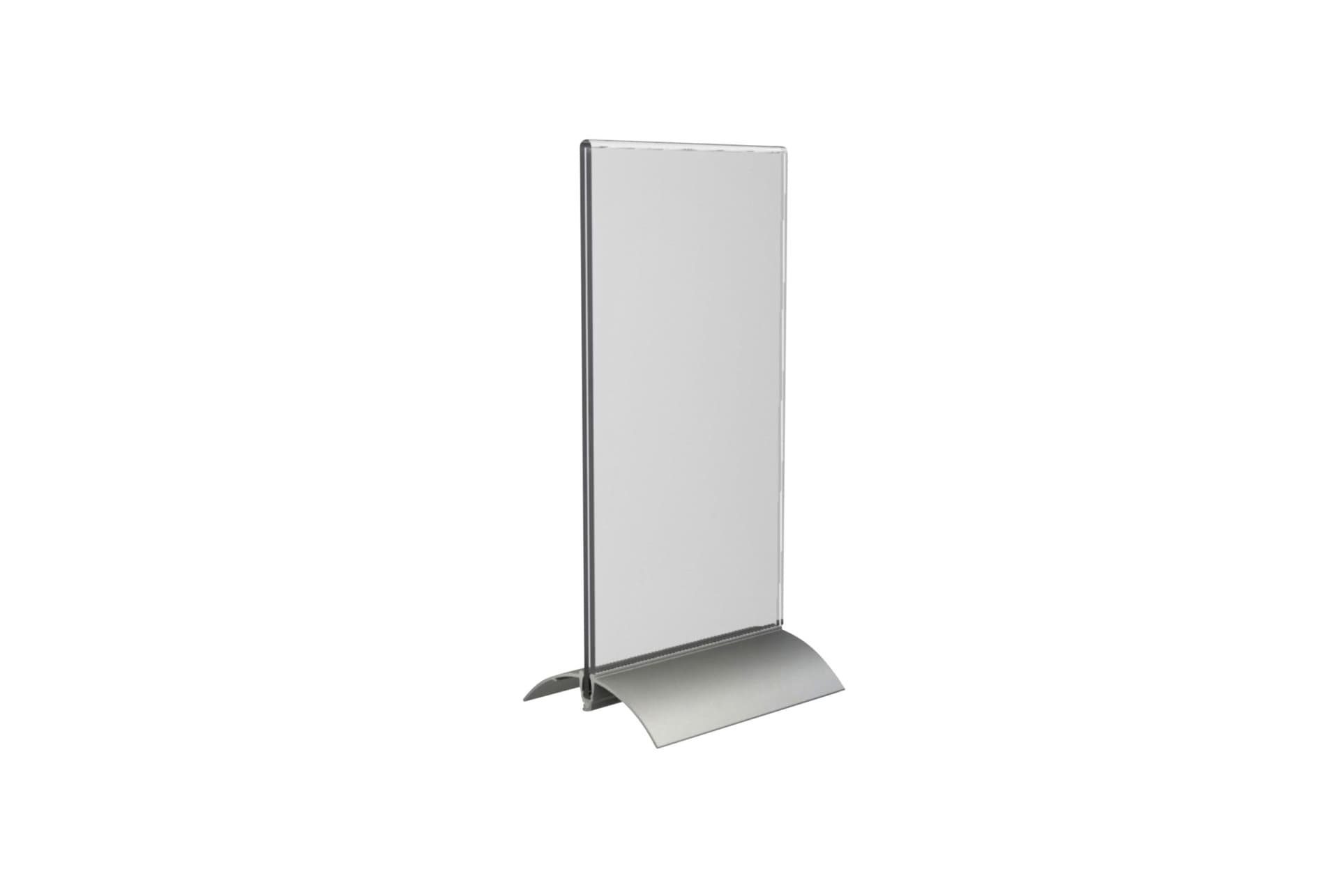 Kaarthouder Europel T-standaard 1/3 A4 staand acryl / aluminium 2
