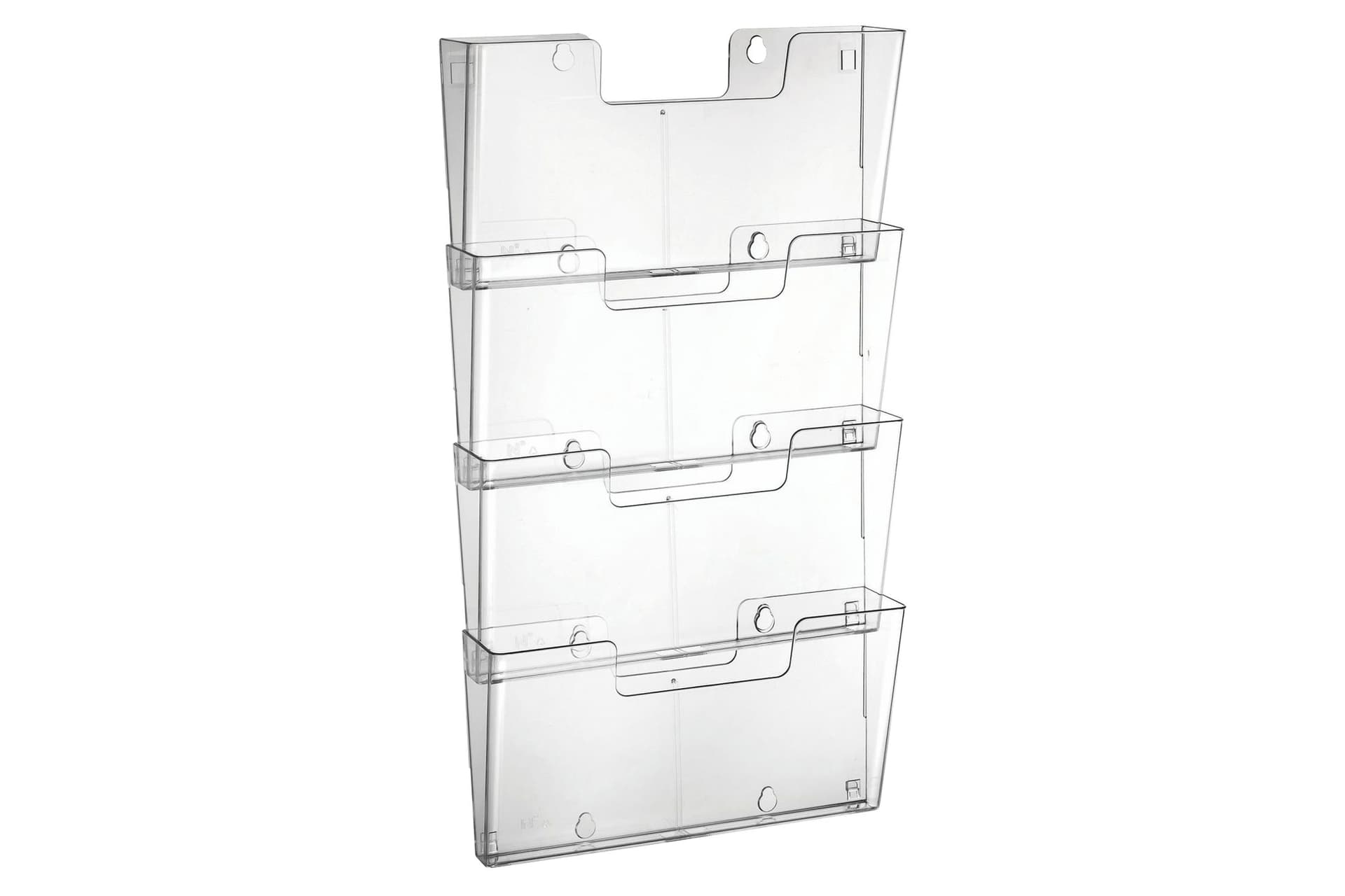 Folderhouder Europel 4x A4 wand liggend koppelbaar transparant 2