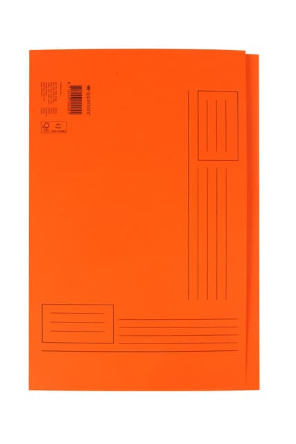 Vouwmap Quantore Folio ongelijke zijde 320gr oranje