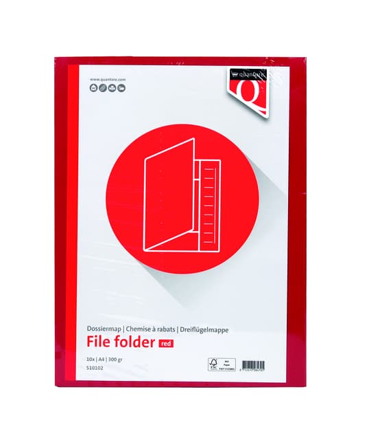 Dossiermap Quantore A4 320gr rood 2