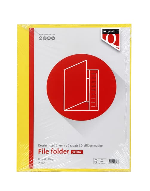 Dossiermap Quantore A4 320gr geel 2