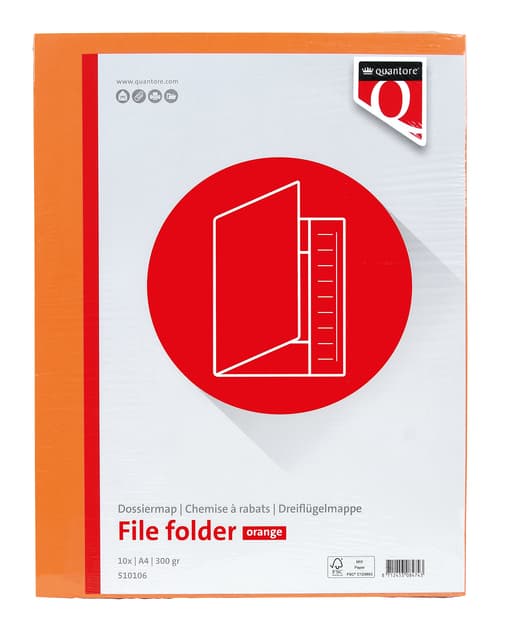 Dossiermap Quantore A4 320gr oranje 2