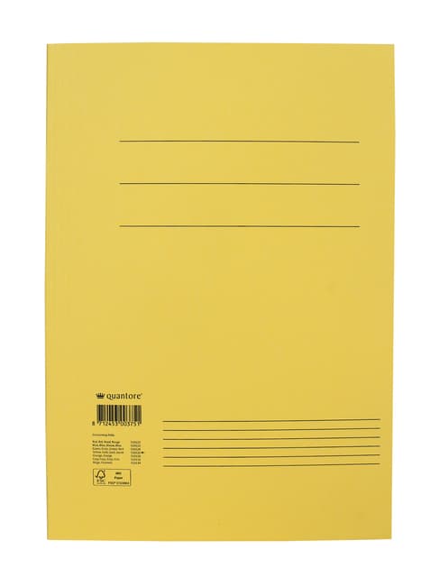 Dossiermap Quantore folio 250gr geel