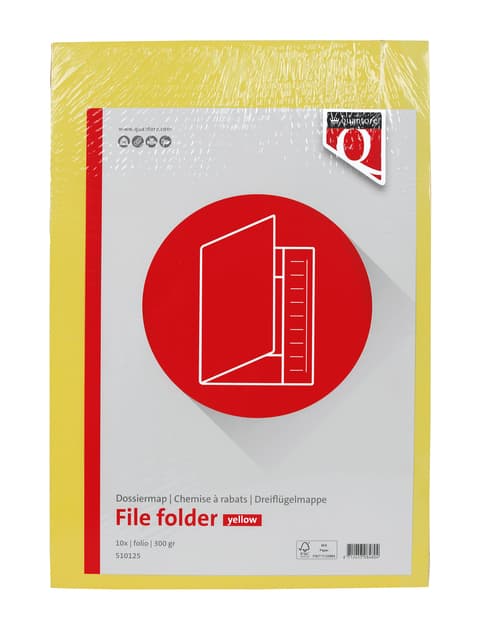 Dossiermap Quantore folio 250gr geel 2