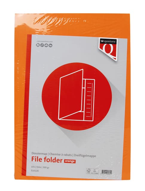 Dossiermap Quantore folio 320gr oranje 2