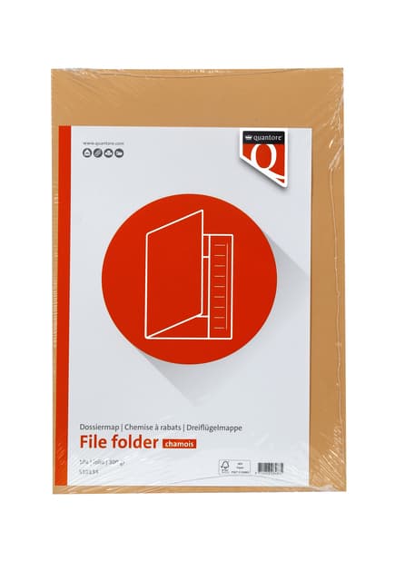 Dossiermap Quantore folio 320gr chamois 2