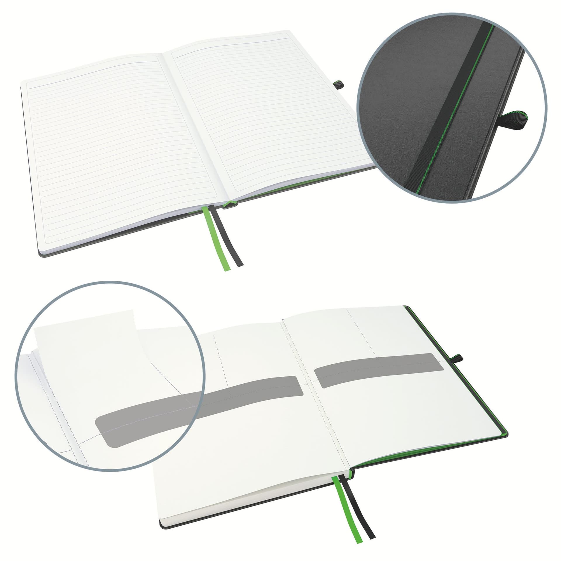 Notitieboek Leitz Complete A4 lijn 160 pagina's 100gr zwart 4