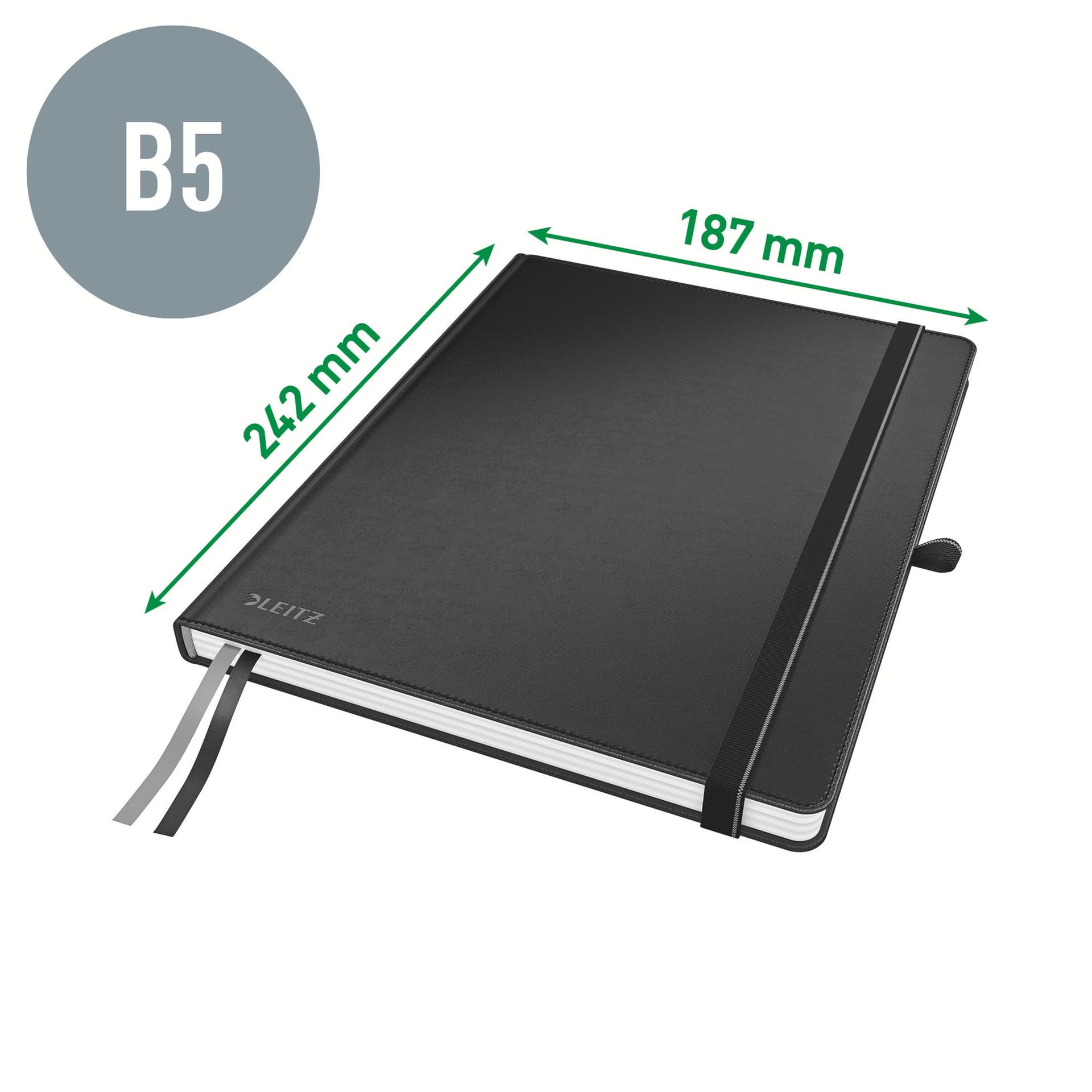 Notitieboek Leitz Complete 187x242mm lijn 160 pagina's 100gr zwart 3