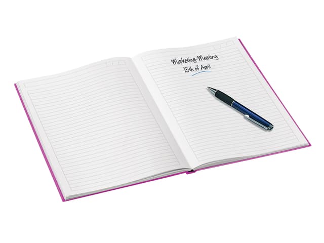 Notitieboek Leitz WOW A4 160 pagina's 90gr lijn roze 2