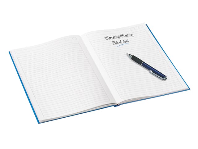 Notitieboek Leitz WOW A4 160blz 90gr lijn blauw 2