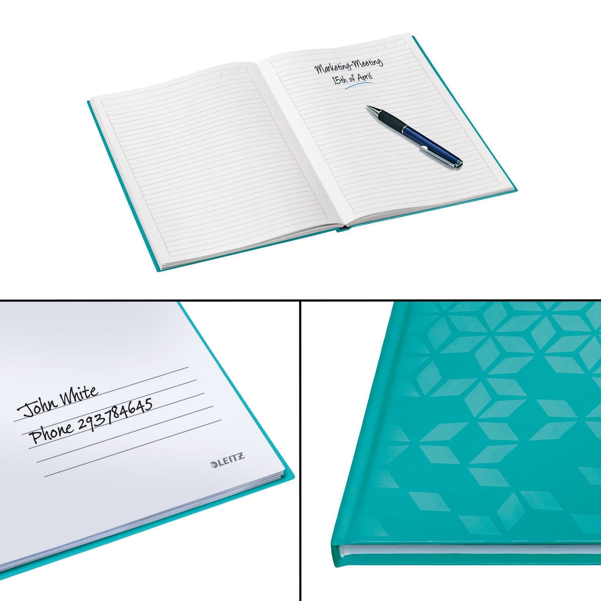 Notitieboek Leitz WOW A4 160 pagina's 90gr lijn ijsblauw 5
