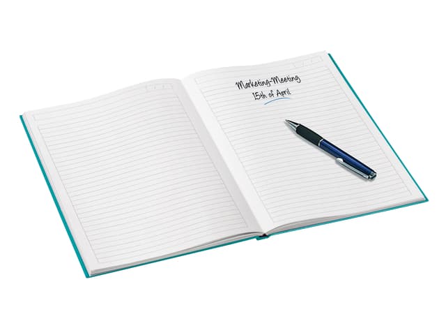 Notitieboek Leitz WOW A5 160blz 90gr lijn ijsblauw 2