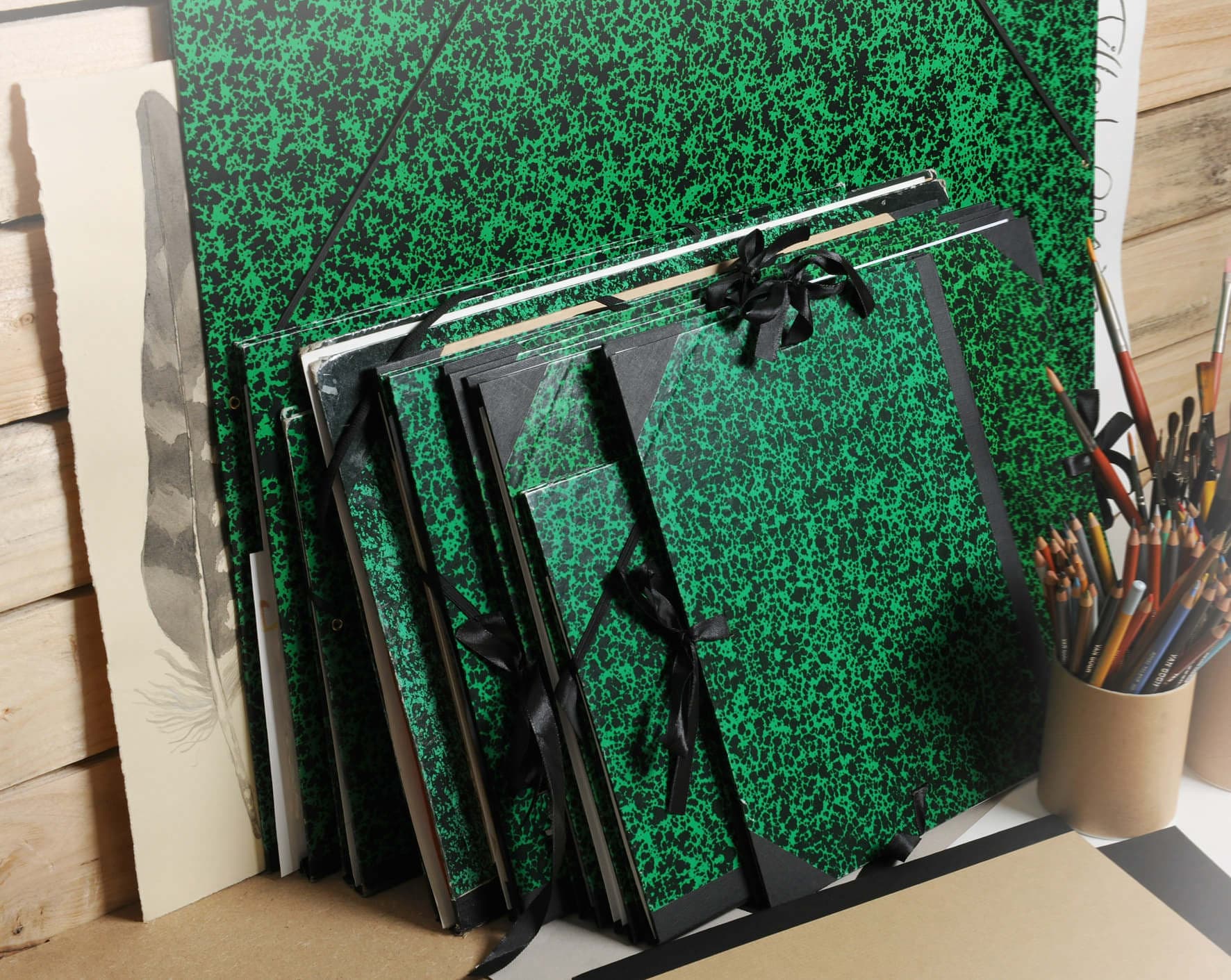 Tekenmap Canson Studio Annonay elastieksluiting 610x810mm groen 4