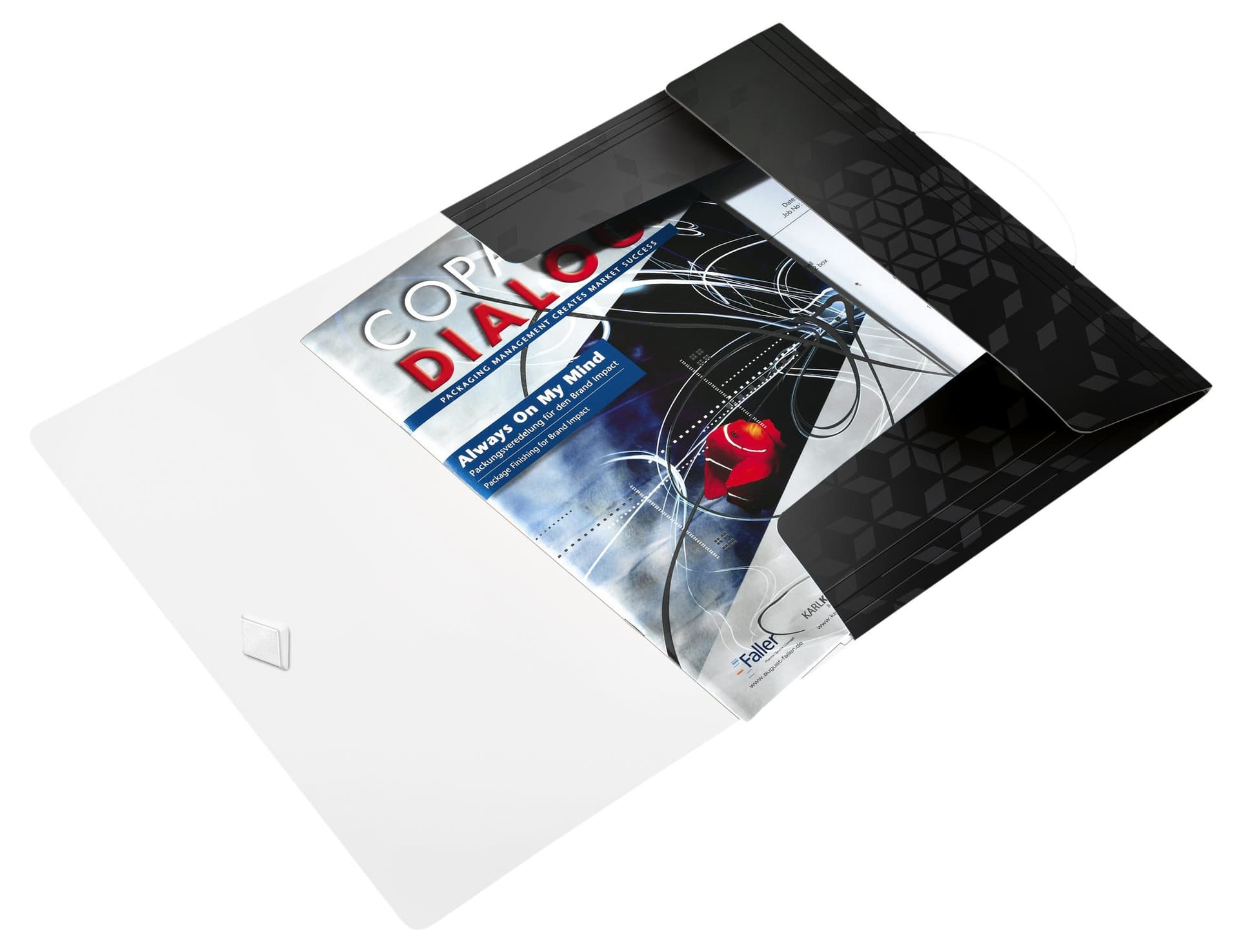 Elastomap Leitz WOW A4 3 kleppen PP zwart 2