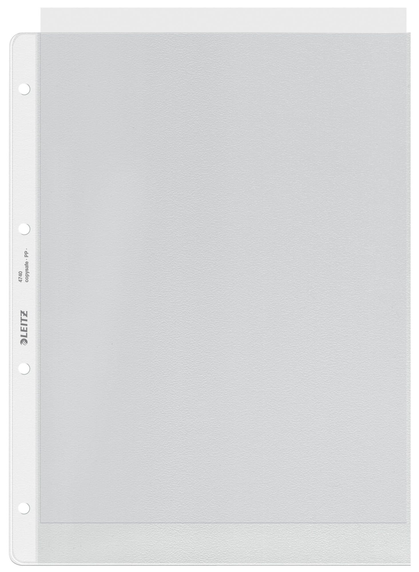 Showtas Leitz Premium copy safe 0.12mm 4-gaats PP A4 transparant 100 stuks