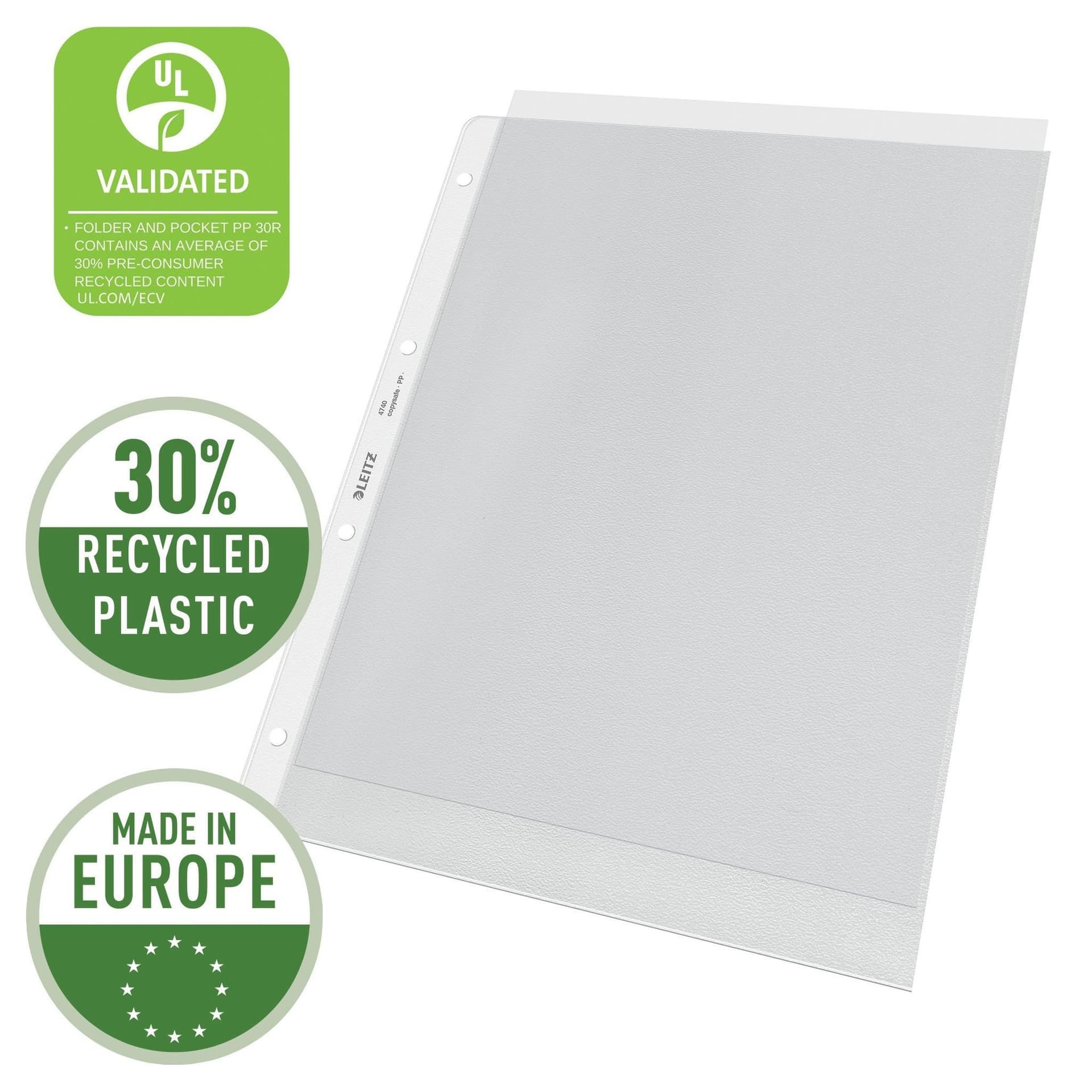 Showtas Leitz Premium copy safe 0.12mm 4-gaats PP A4 transparant 100 stuks 3