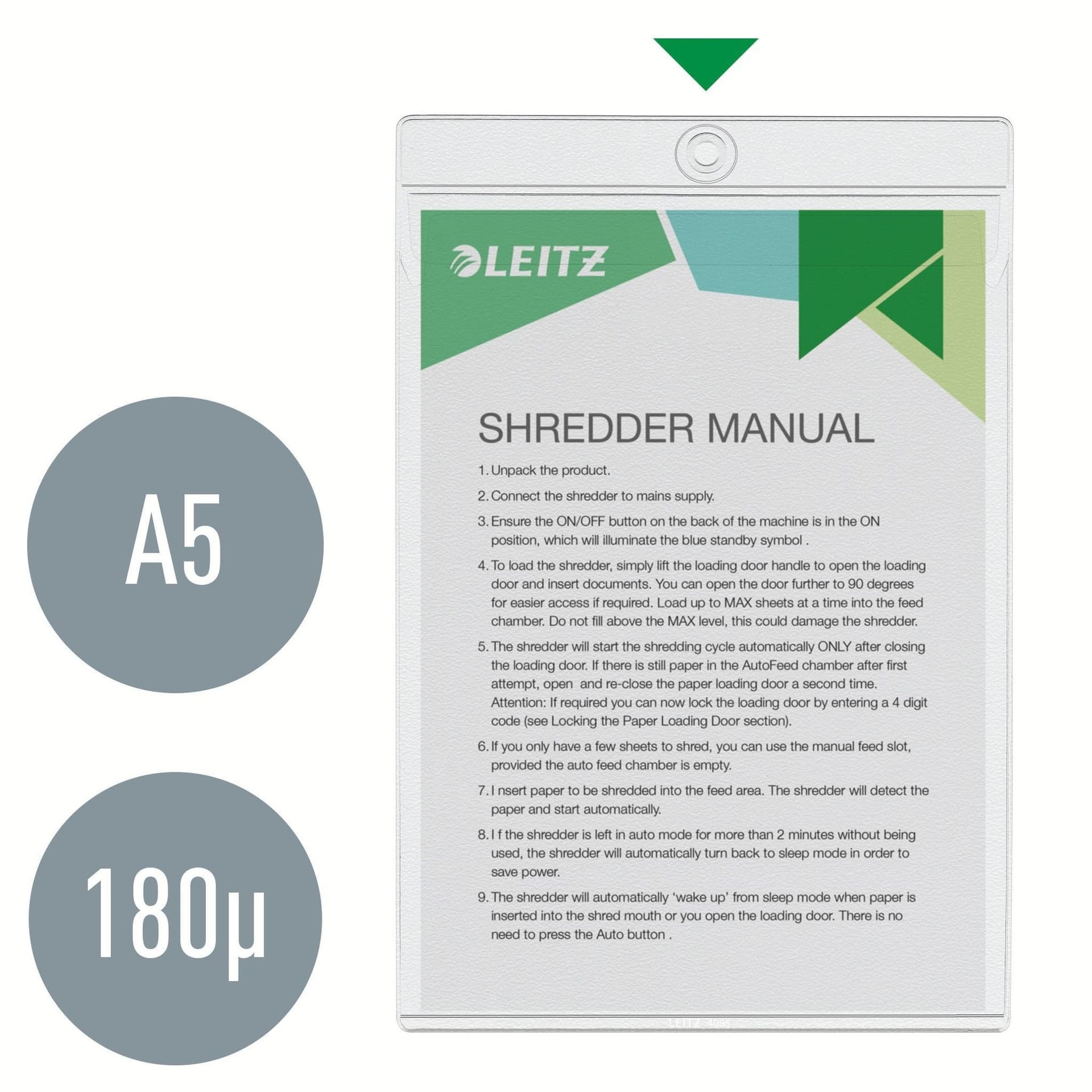 Insteekmap U-model Leitz Premium met ophangoog 0.20mm PVC A5 transparant 50 stuks 4
