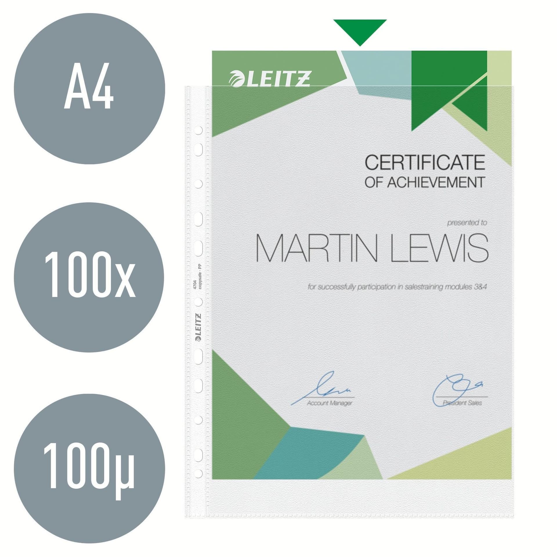 Showtas Leitz Premium 0.10mm PP A4 transparant 100 stuks 3