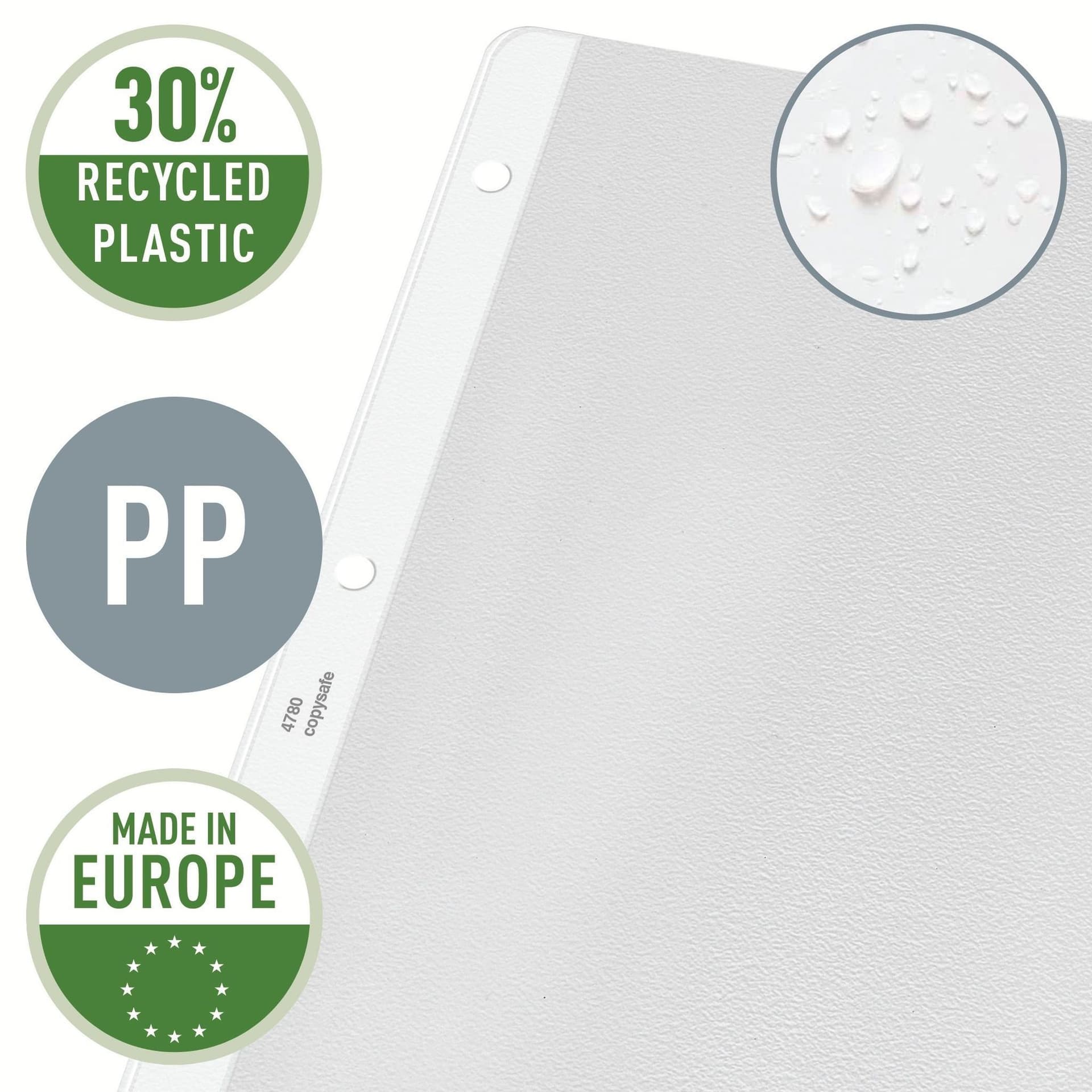 Showtas Leitz Premium met uitsnede copy safe 0.13mm PP A4 transparant 100 stuks 3