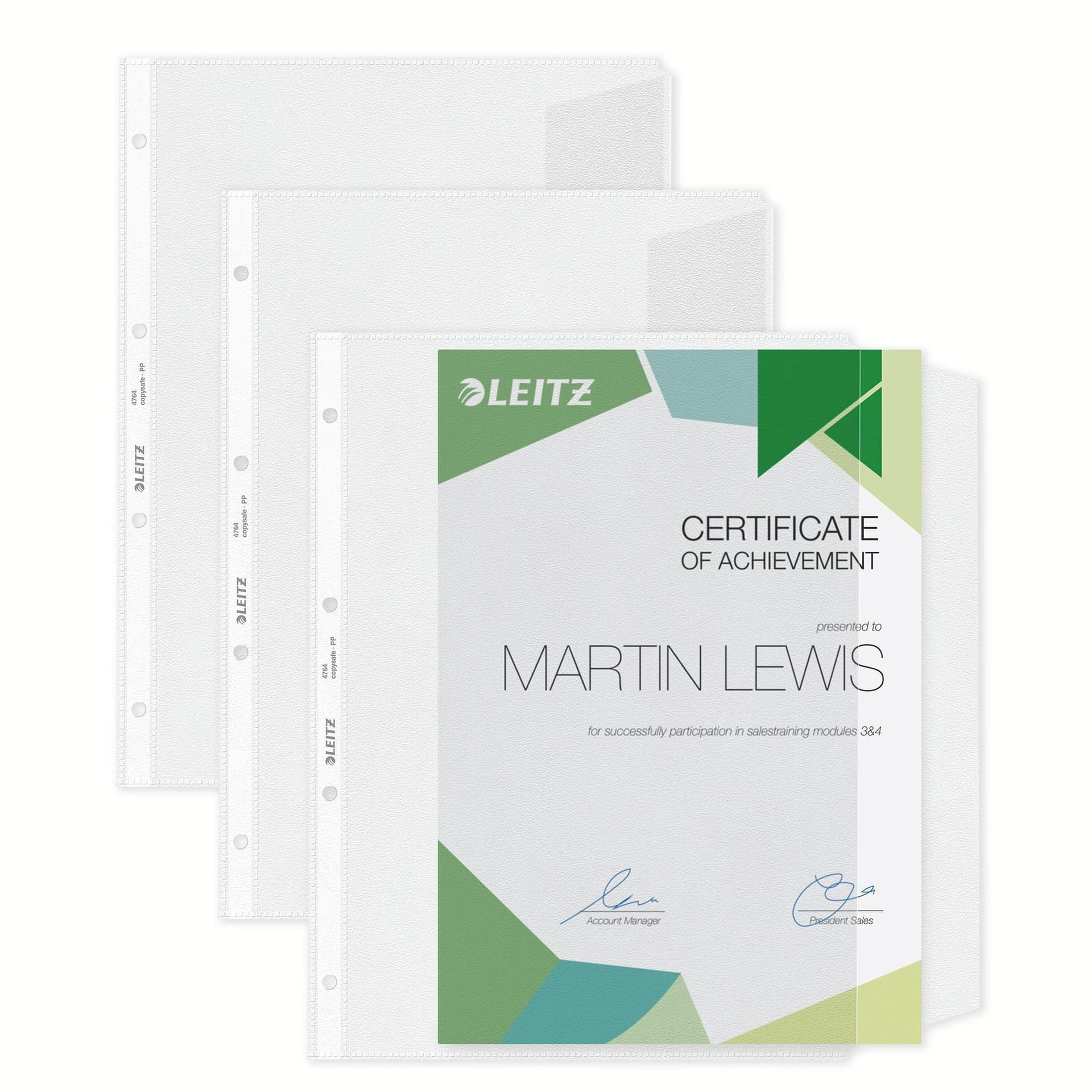 Showtas Leitz Premium met klep copy safe 0.13mm PP A4 transparant 50 stuks 3