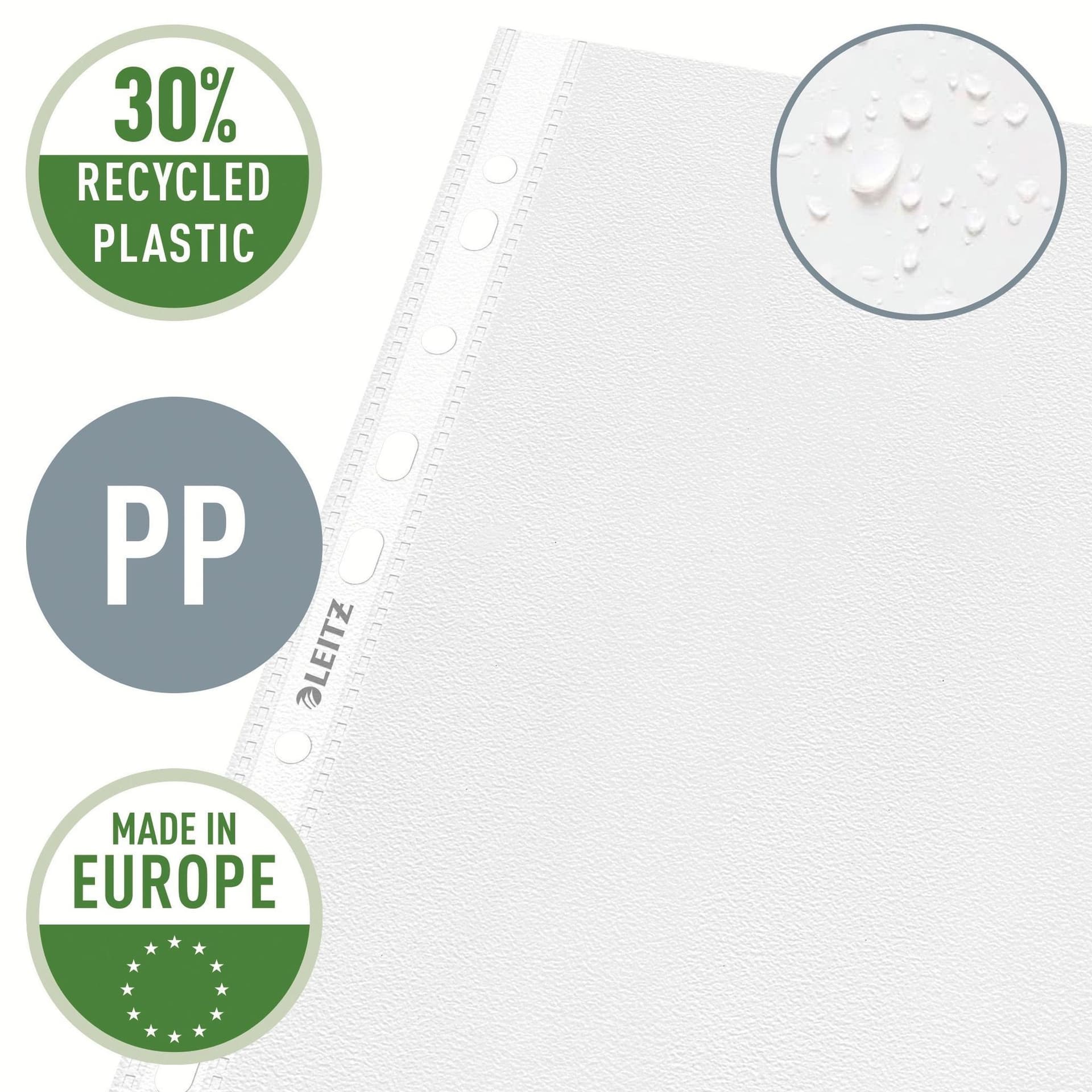 Showtas Leitz Premium standaard 11-gaats copy safe 0.085mm PP A4 transparant 100 stuks 2