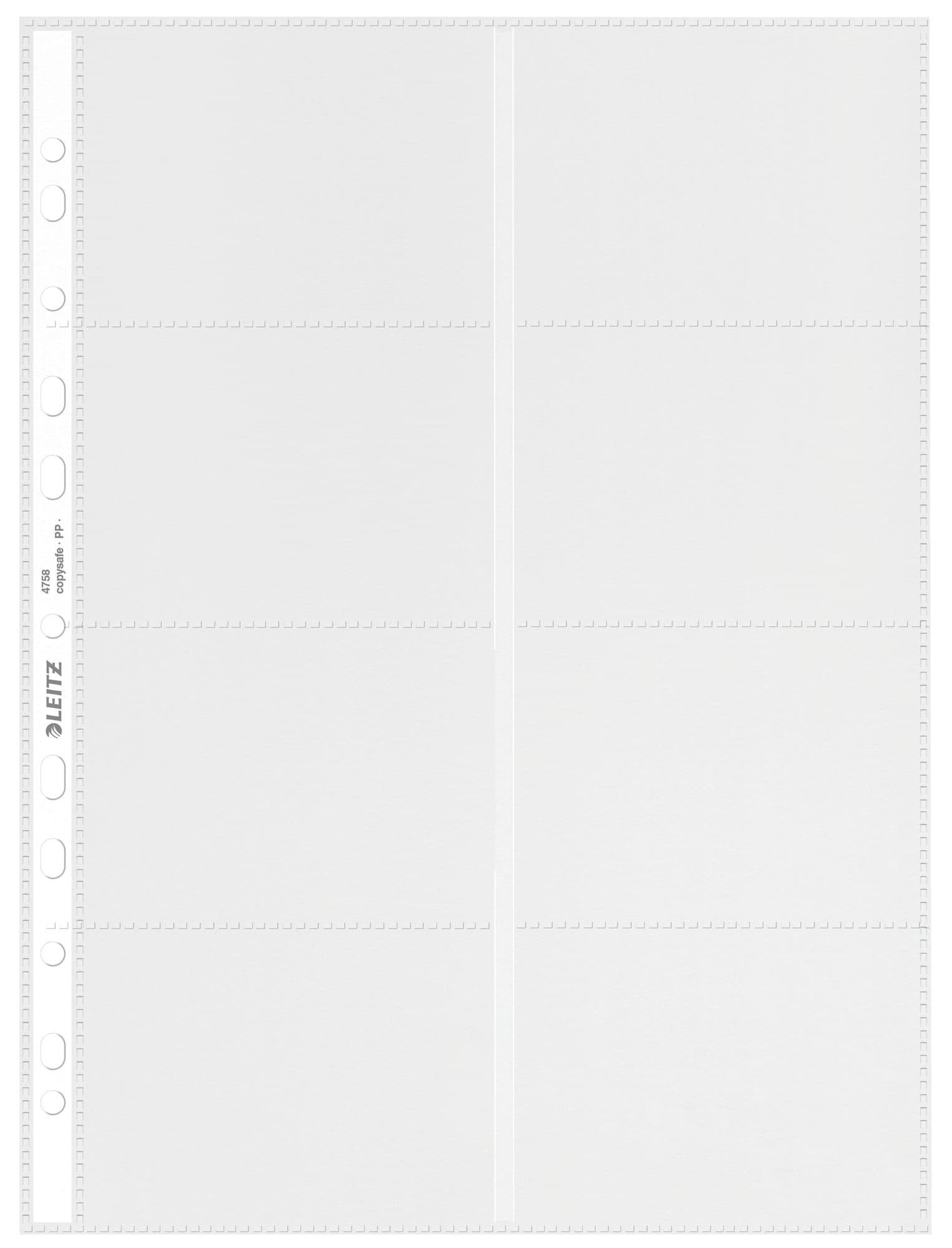 Showtas Leitz Premium voor visitekaartjes copy safe PP A4 glashelder 10 stuks