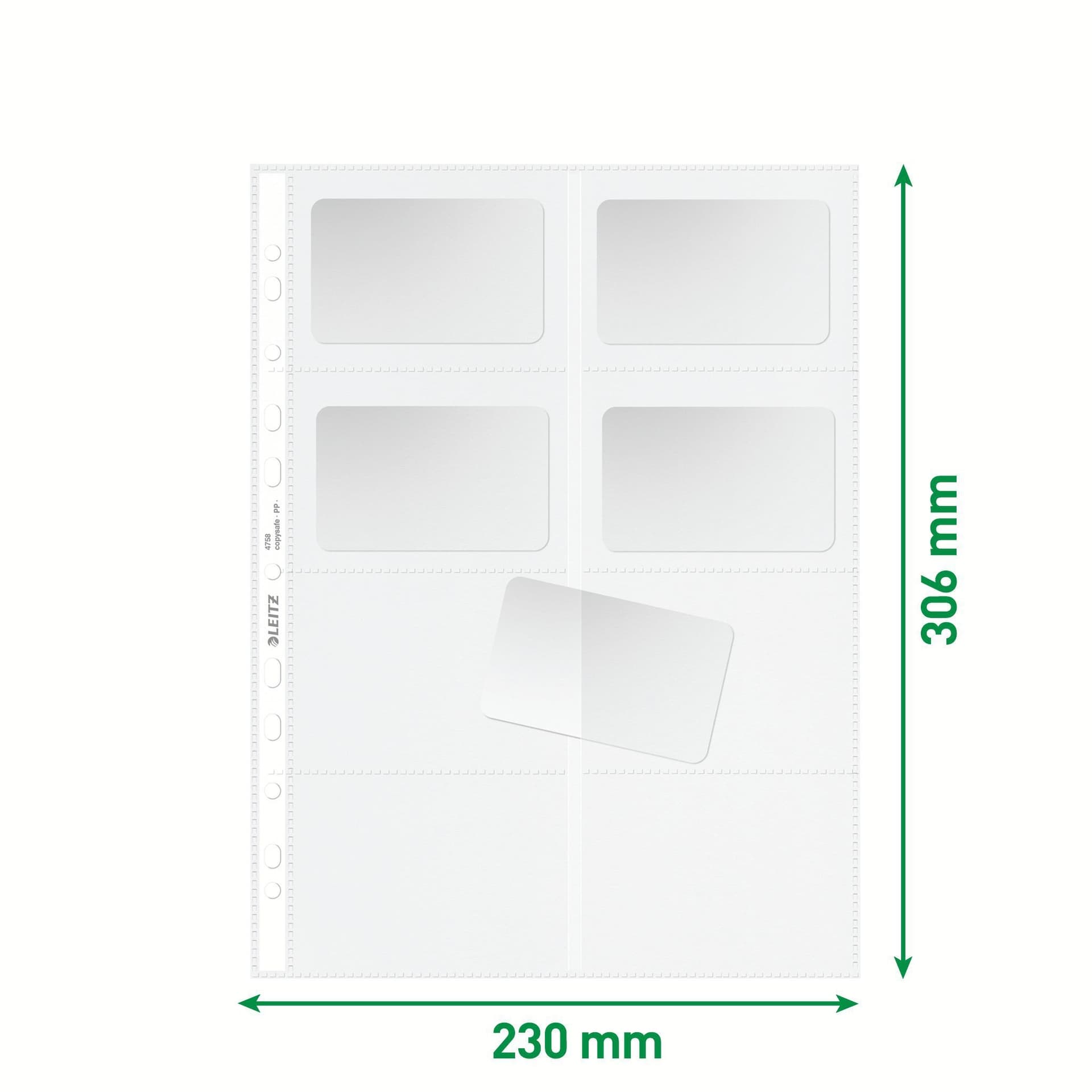 Showtas Leitz Premium voor visitekaartjes copy safe PP A4 glashelder 10 stuks 2