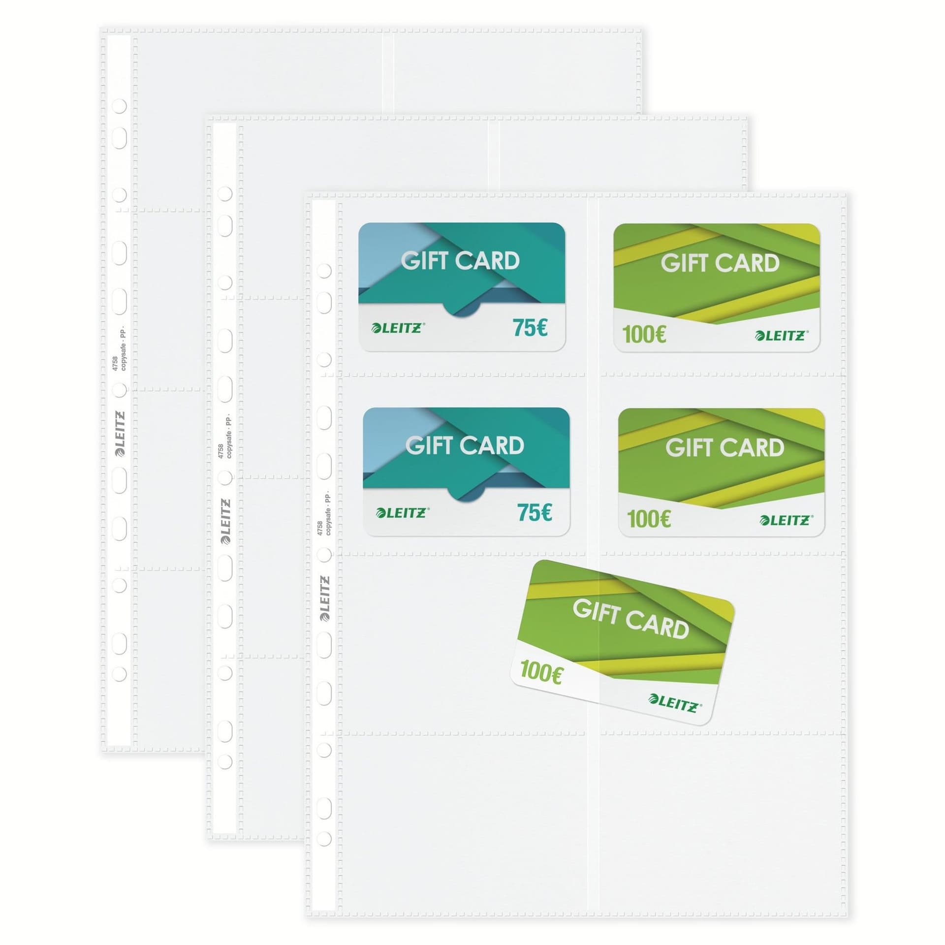 Showtas Leitz Premium voor visitekaartjes copy safe PP A4 glashelder 10 stuks 3