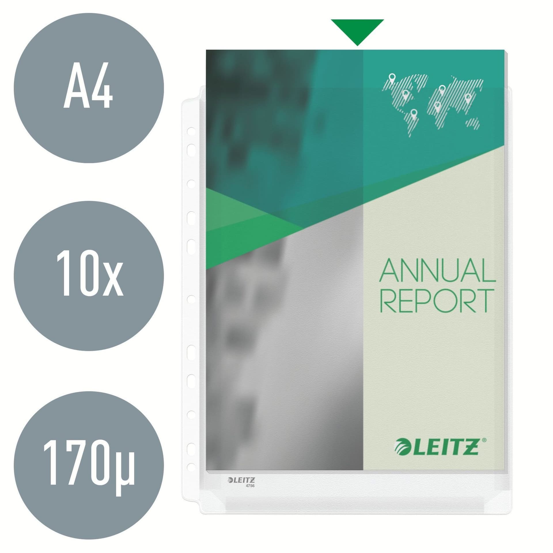 Showtas Leitz Premium copy safe 0.17mm PVC Expansievouw glashelder 10 stuks 3