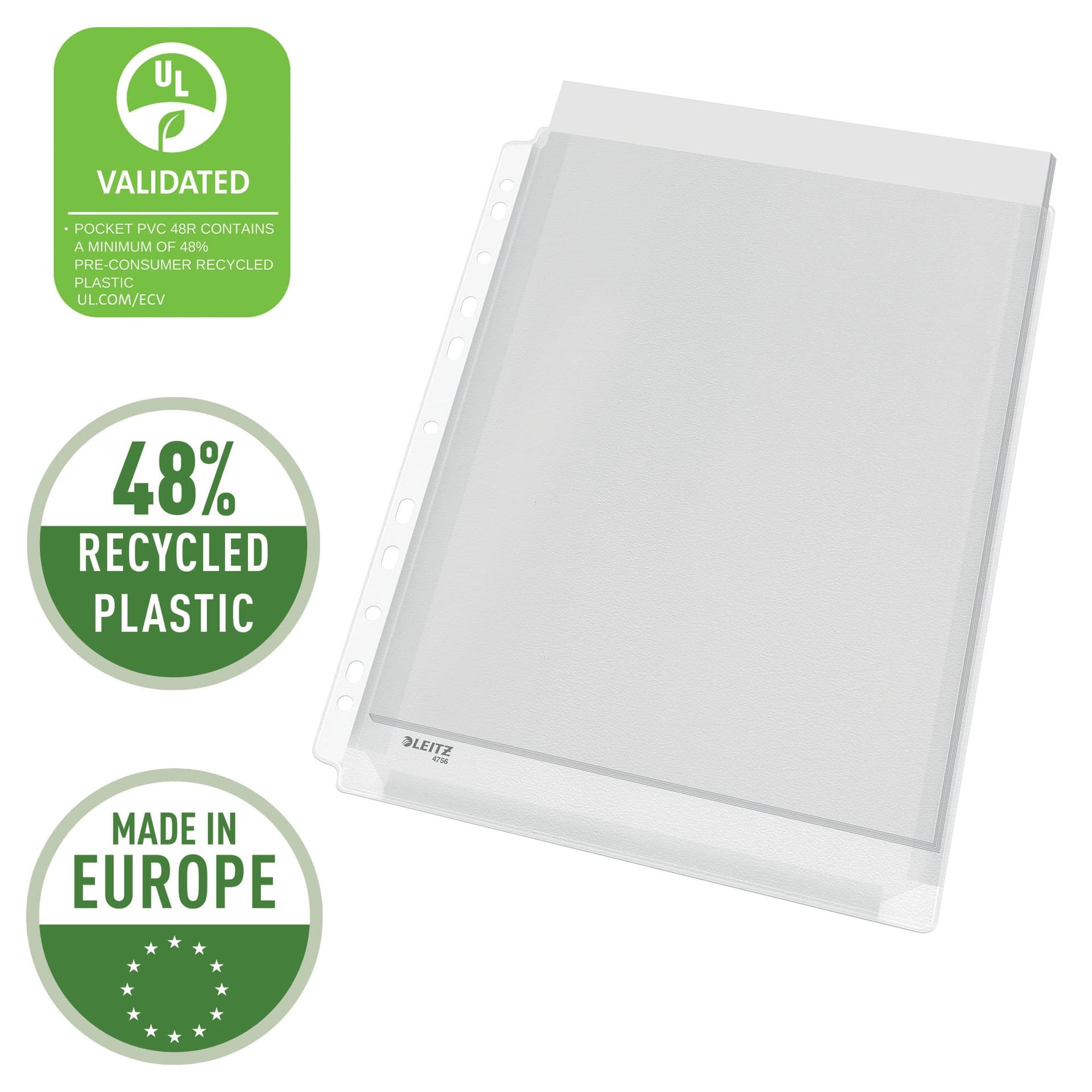Showtas Leitz Premium copy safe 0.17mm PVC Expansievouw glashelder 10 stuks 6