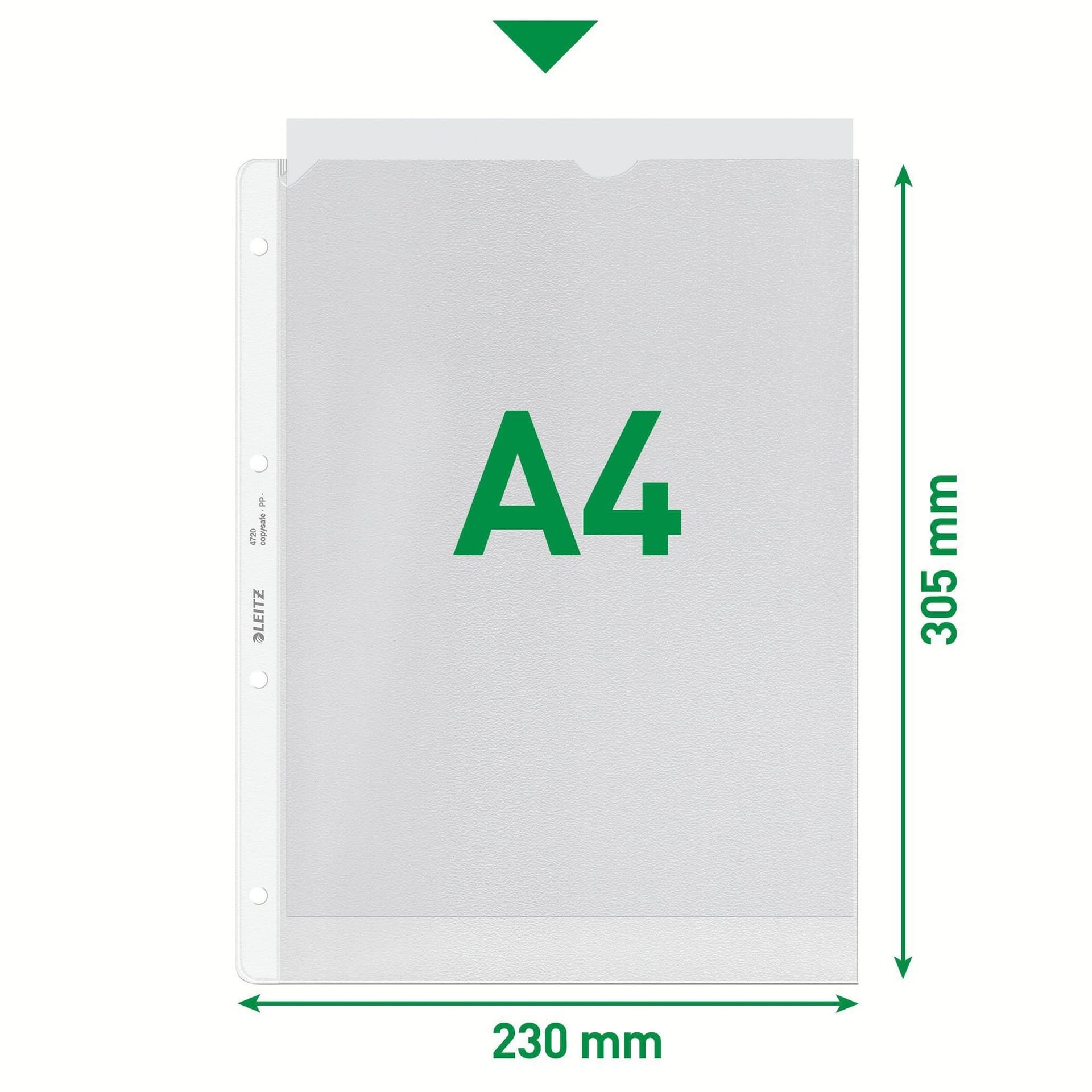 Showtas Leitz Premium copy safe 0.13mm 4-gaats PP A4 transparant 100 stuks 2