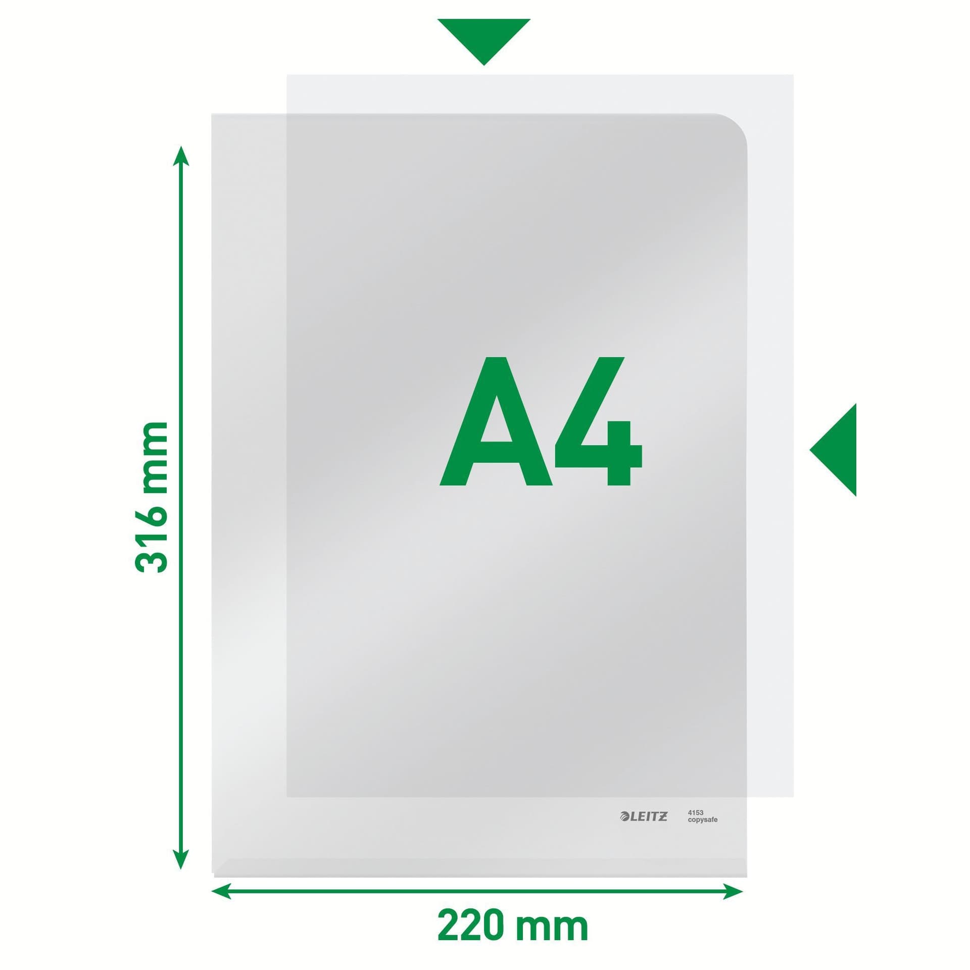 Insteekmap L-model Leitz Premium copy safe 0.15mm PVC A4 transparant 100 stuks 2