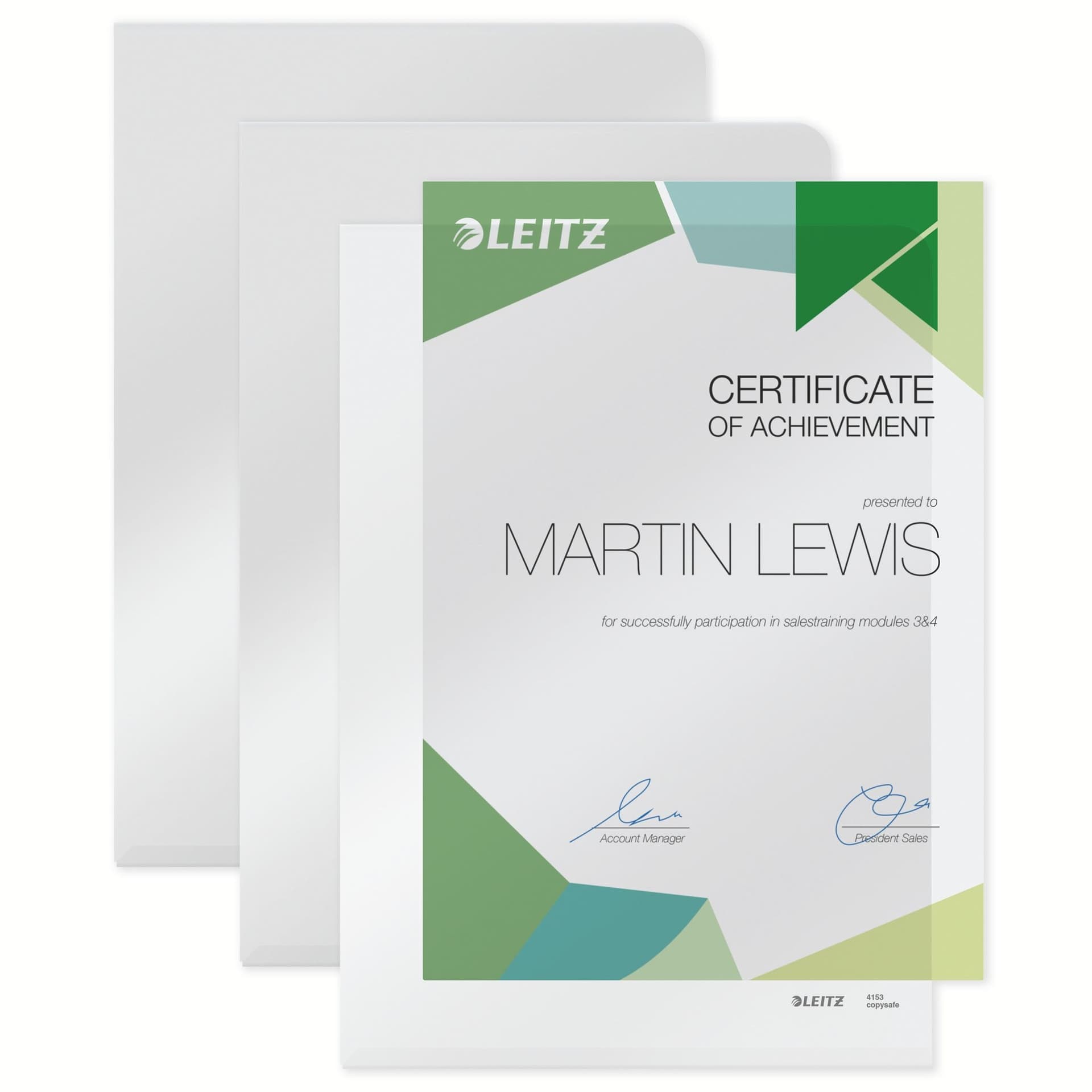 Insteekmap L-model Leitz Premium copy safe 0.15mm PVC A4 transparant 100 stuks 3