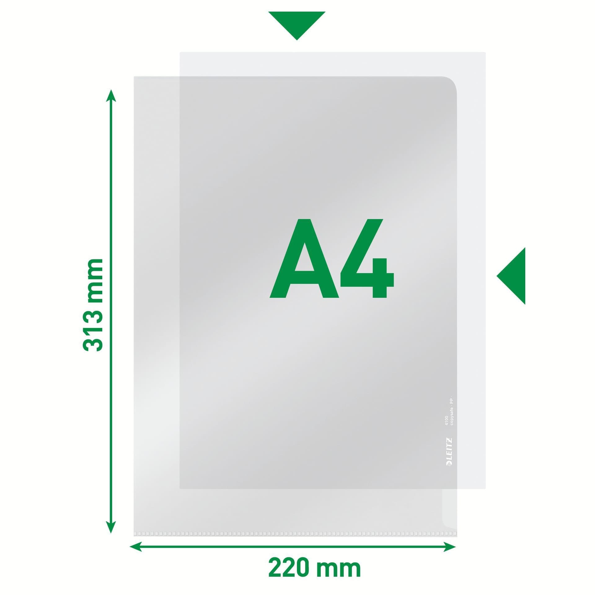 Insteekmap L-model Leitz Premium lasnaad copy safe 0.15mm PVC A4 transparant 100 stuks 2