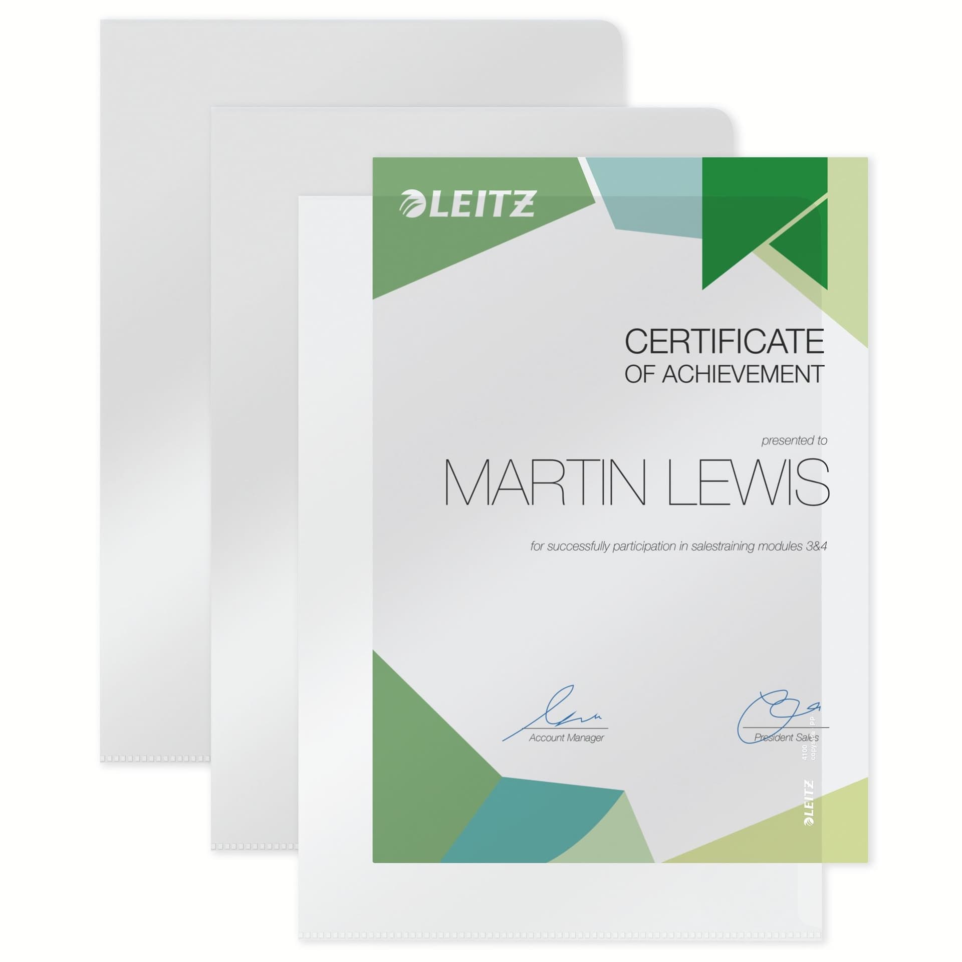 Insteekmap L-model Leitz Premium lasnaad copy safe 0.15mm PVC A4 transparant 100 stuks 3