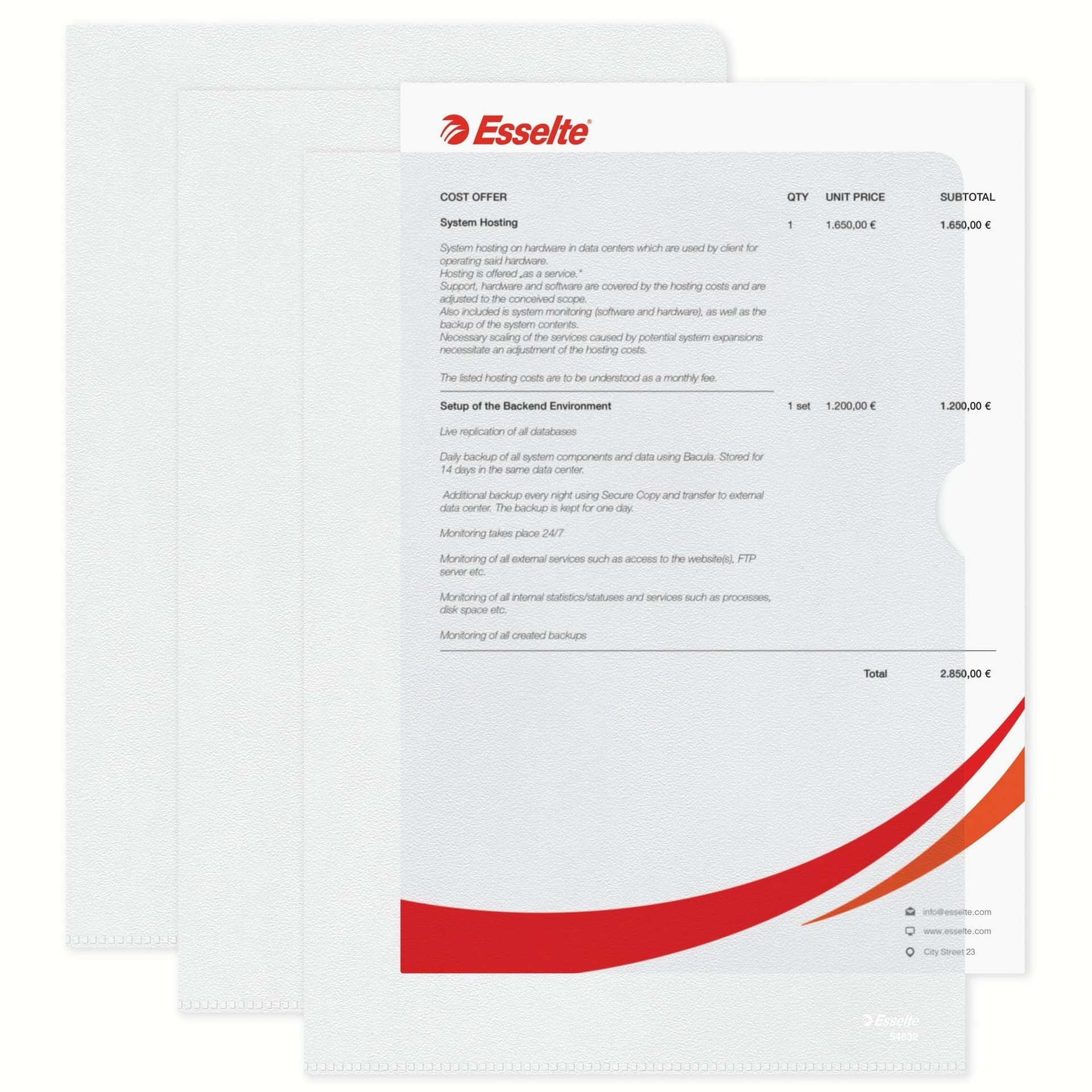 Insteekmap L-model Esselte standaard copy safe PP A4 transparant 100 stuks 4