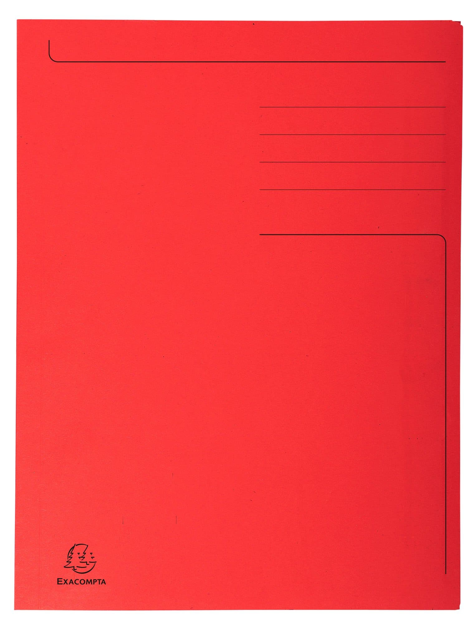 Dossiermap Exacompta Forever A4 3 kleppen 280gr rood