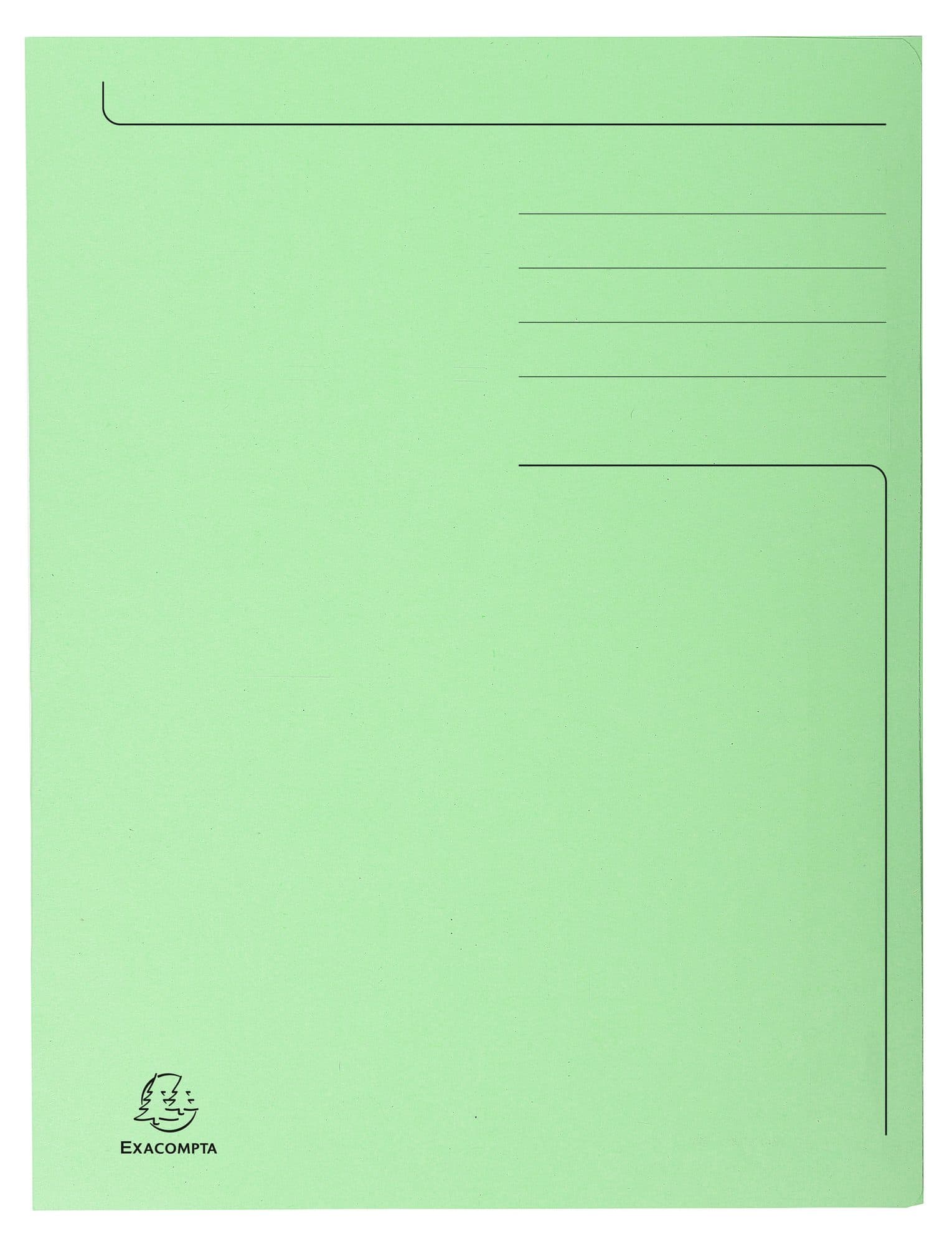 Dossiermap Exacompta Forever A4 3 kleppen 280gr groen
