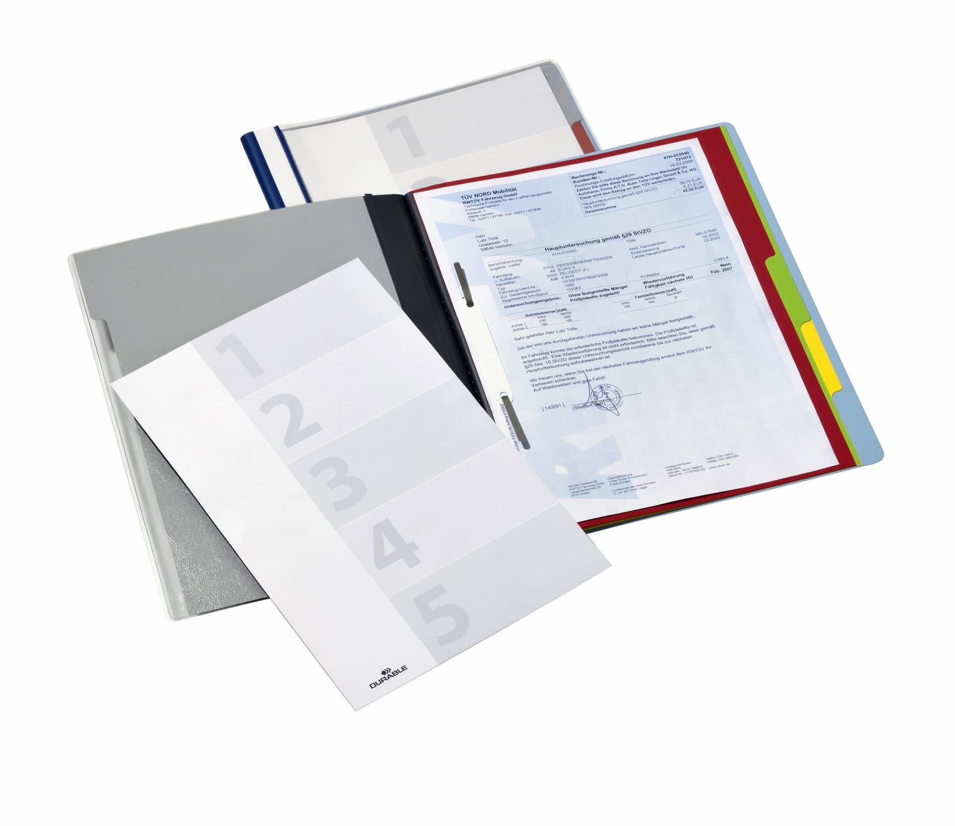 Organisatiemap Durable Divisoflex A4 blauw 3