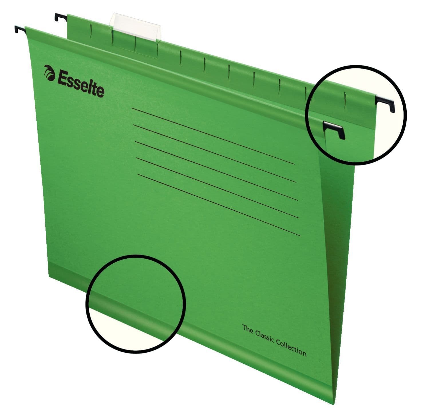 Hangmap Esselte Classic folio V-bodem 382x240mm groen 2