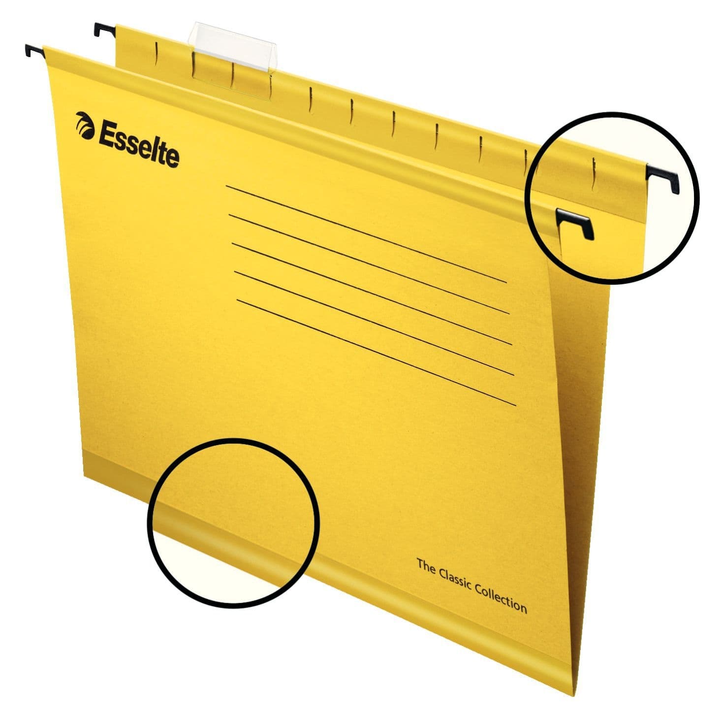 Hangmap Esselte Classic folio V-bodem  382x240mm geel 2