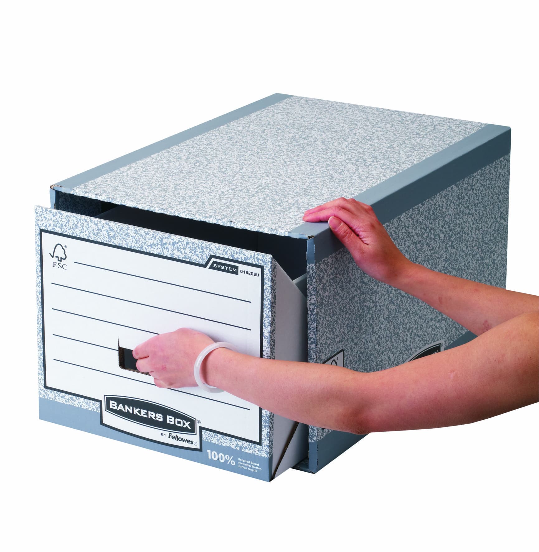 Archieflade Bankers Box A4 System A4 grijs 2