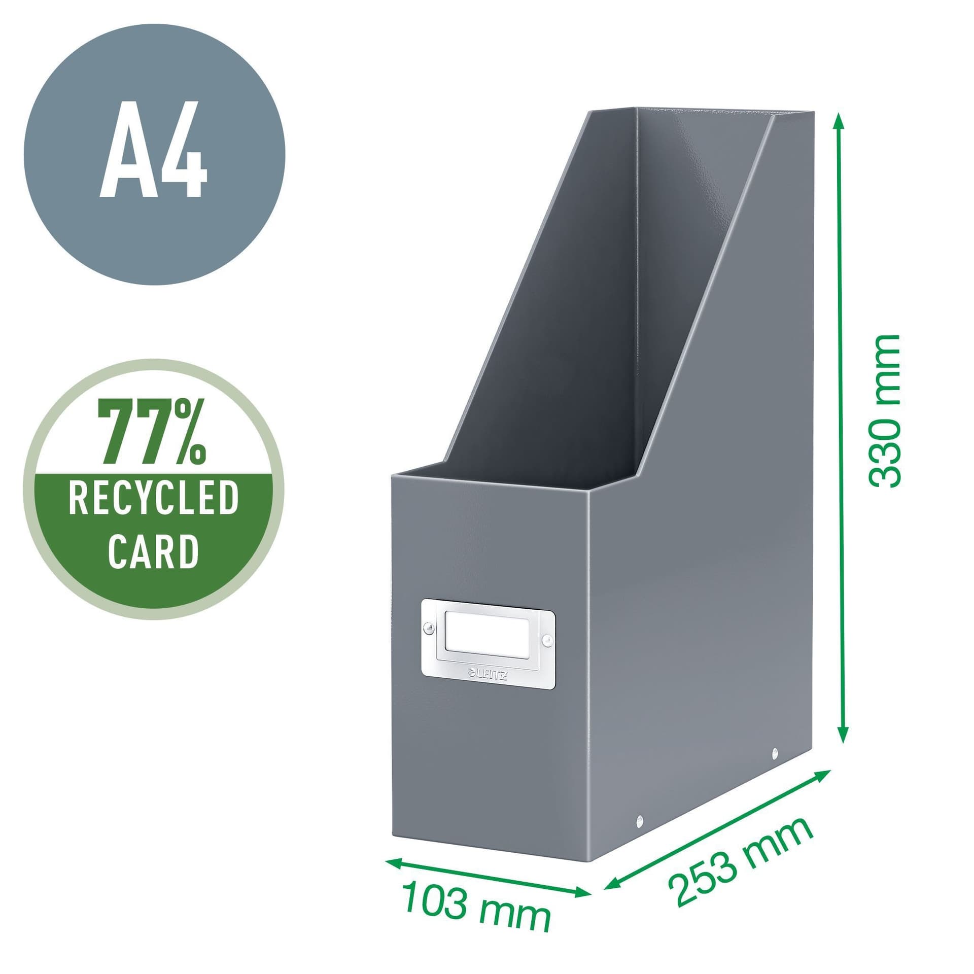 Tijdschriftencassette Leitz WOW click & store gerecycled karton wit 3